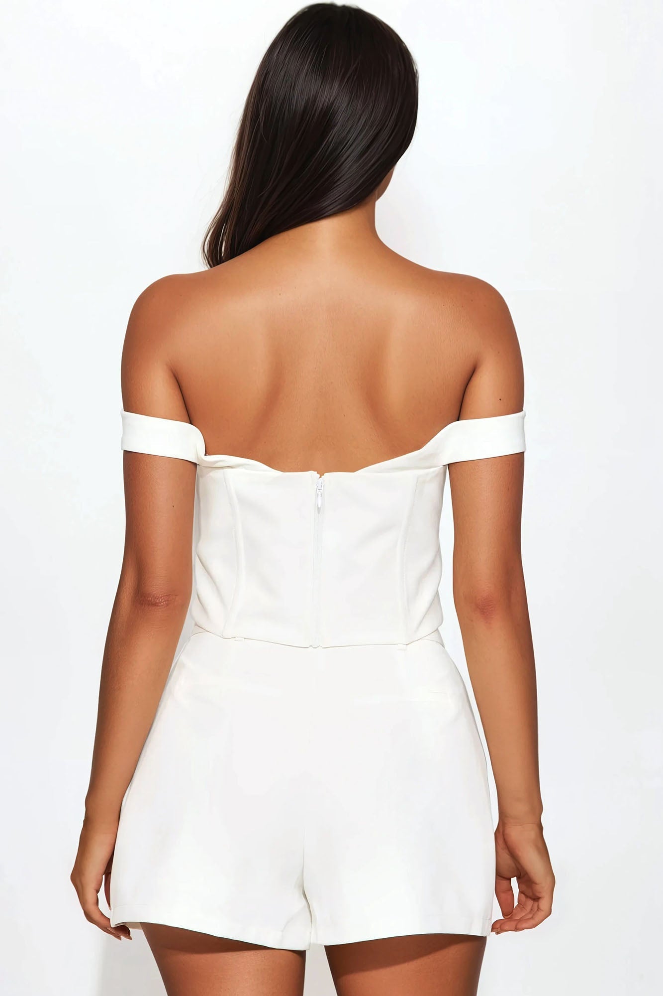 Work Trip Short Set - White