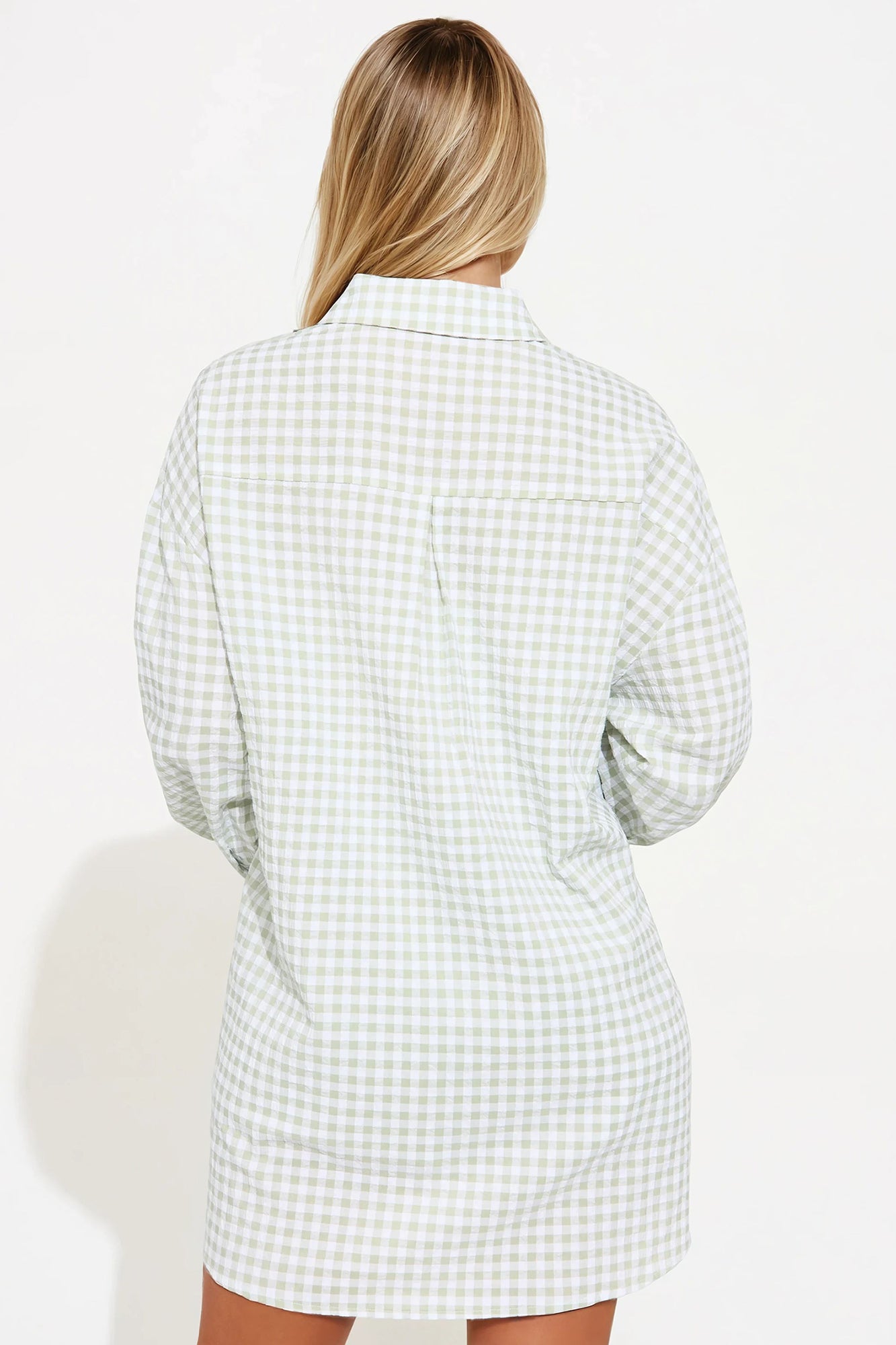 Lily Gingham Boxer Short Set - Sage/combo