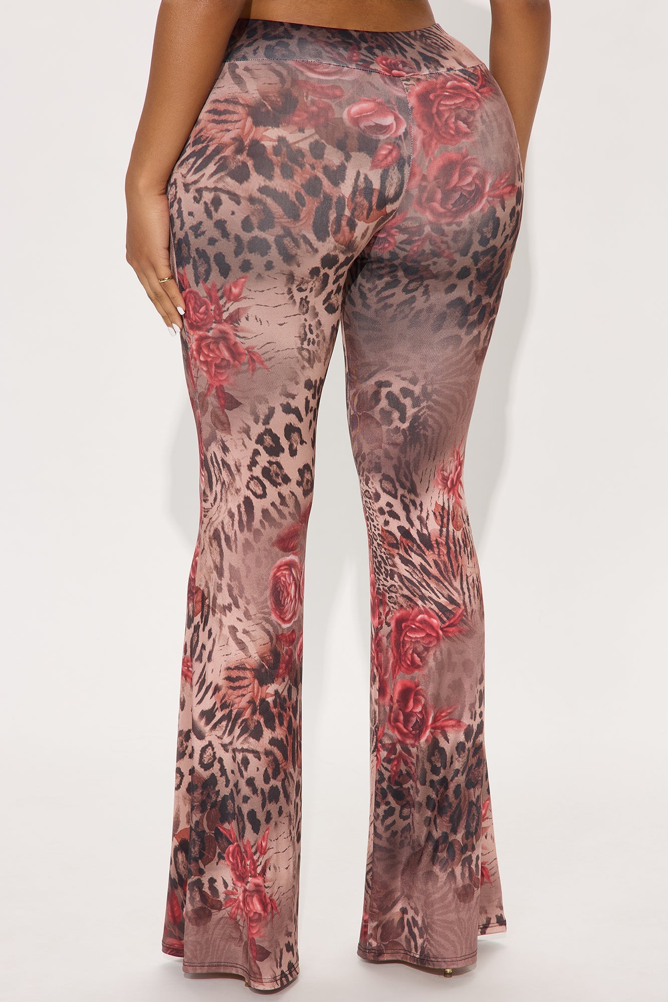 Wild Temptation Leopard Flare Pant - Brown Combo
