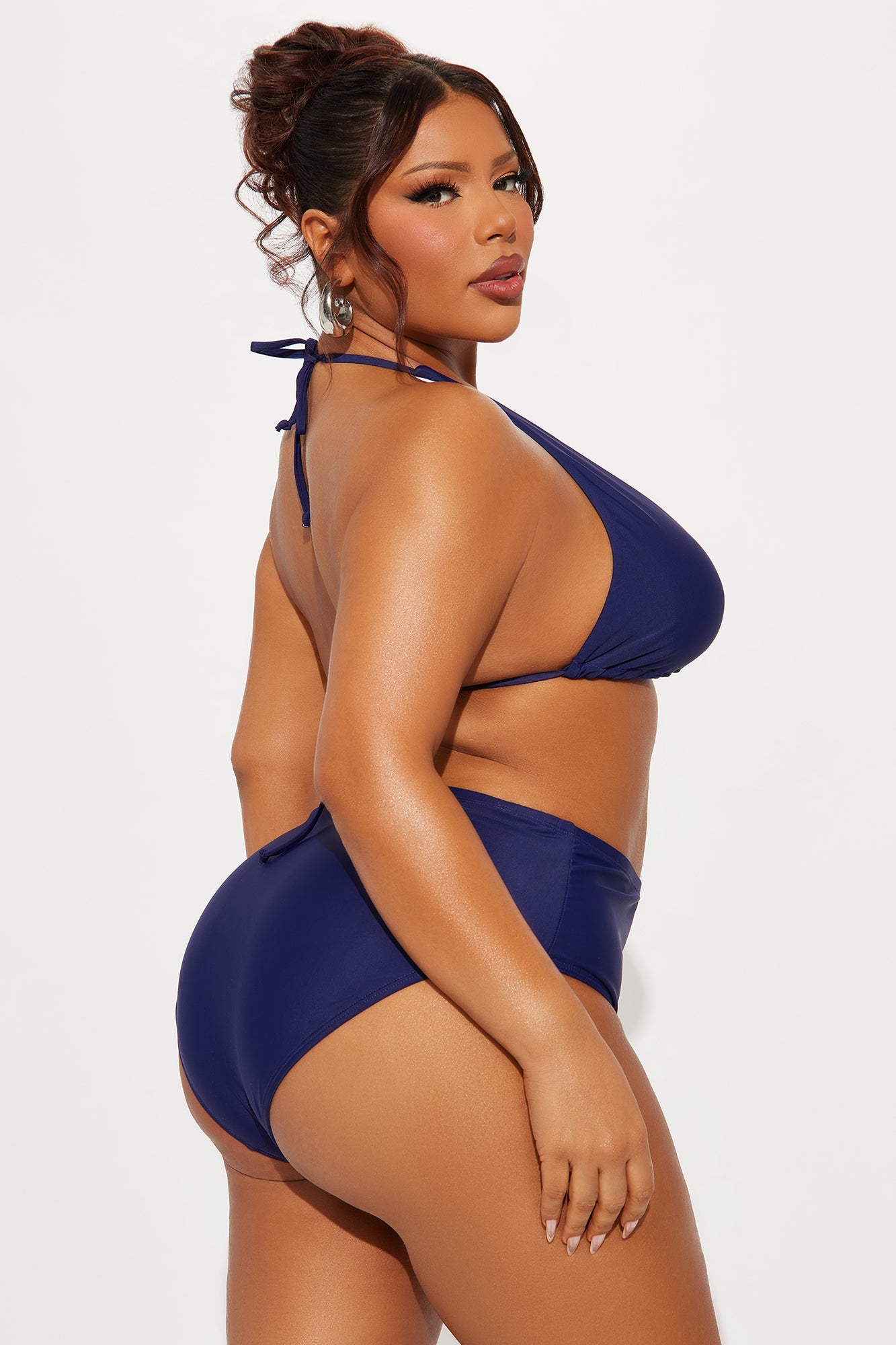 Honolulu Halter High Waist 2 Piece Bikini - Navy