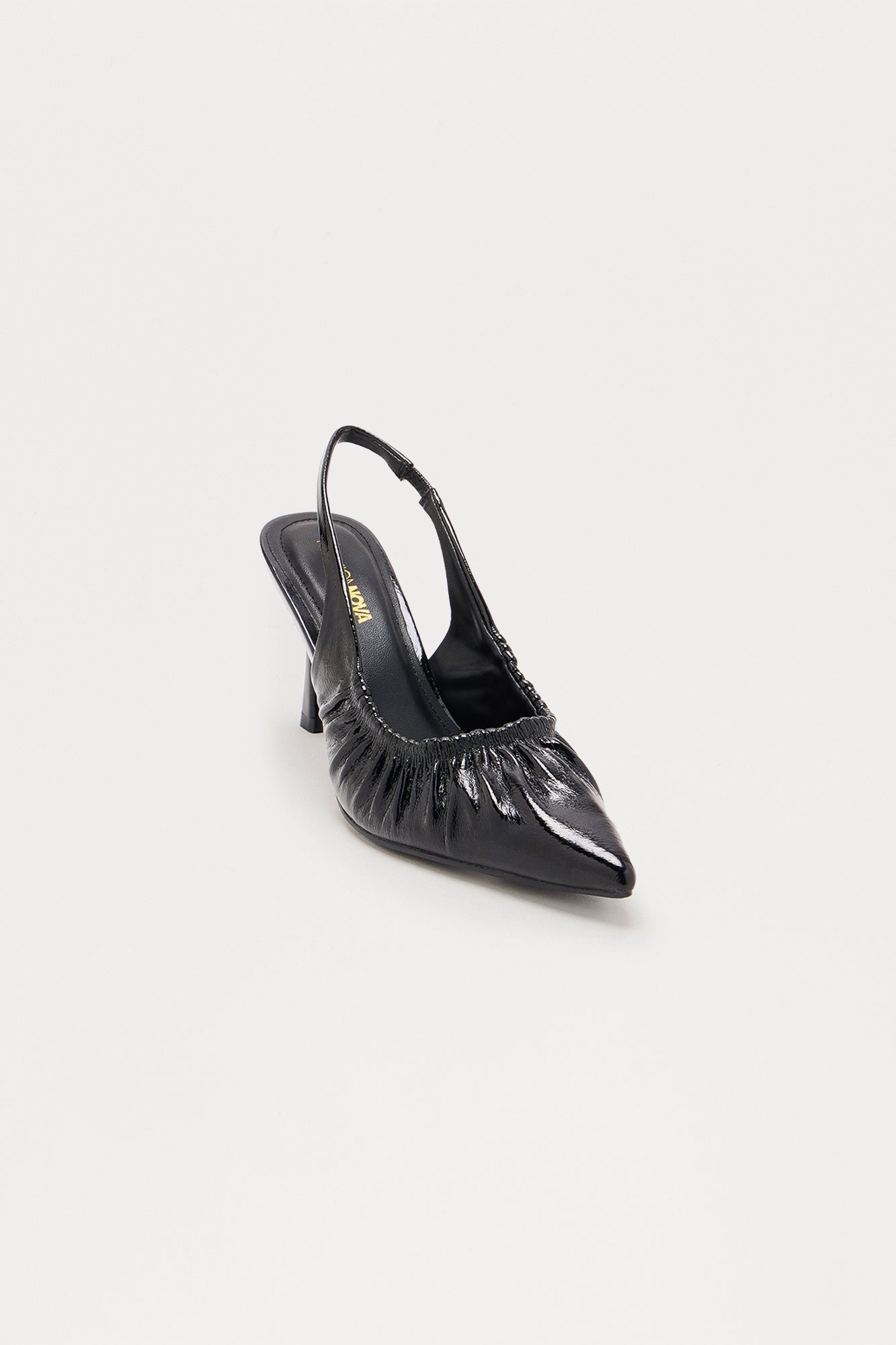 Envious Patent Slingback Pumps - Black