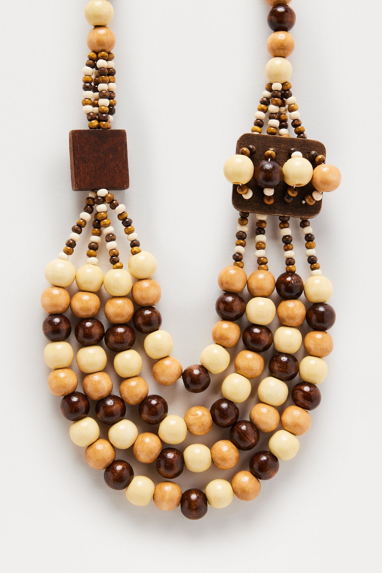 Heirloom Layered Necklace - Brown/combo
