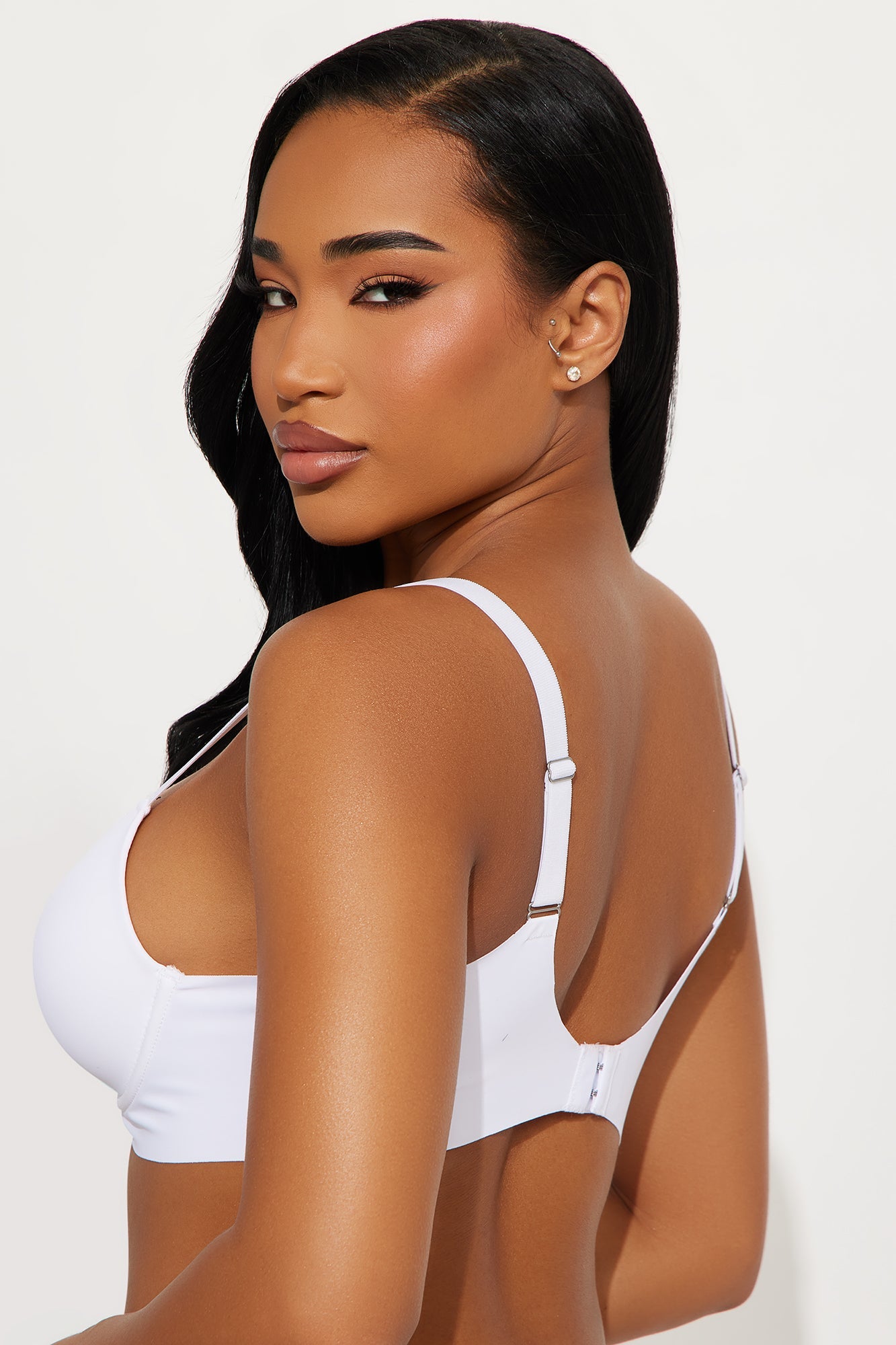 Smooth Like That Lightly Lined Scuba Demi Bra - White
