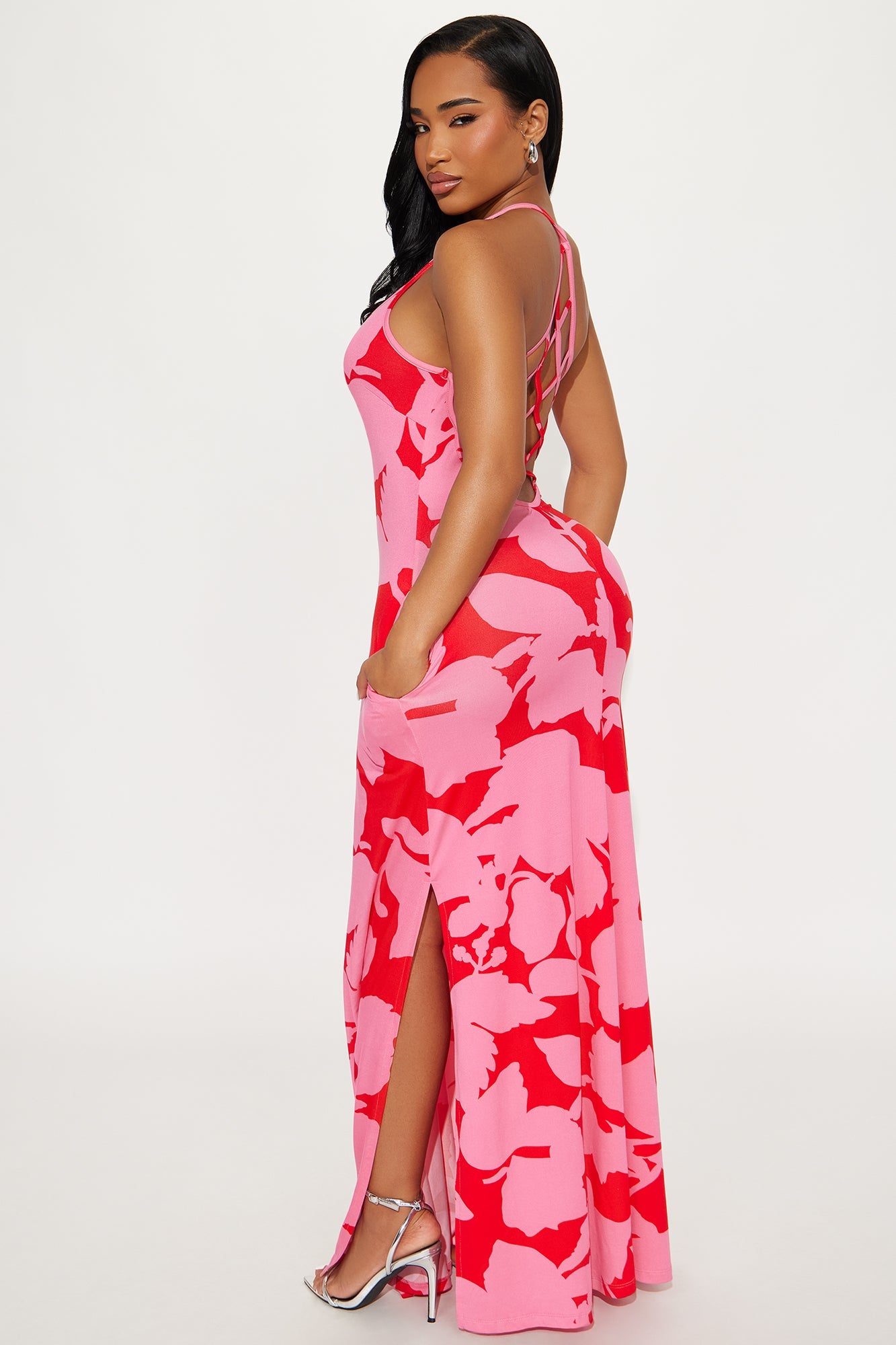 Easy Going Printed Maxi Dress - Pink/combo