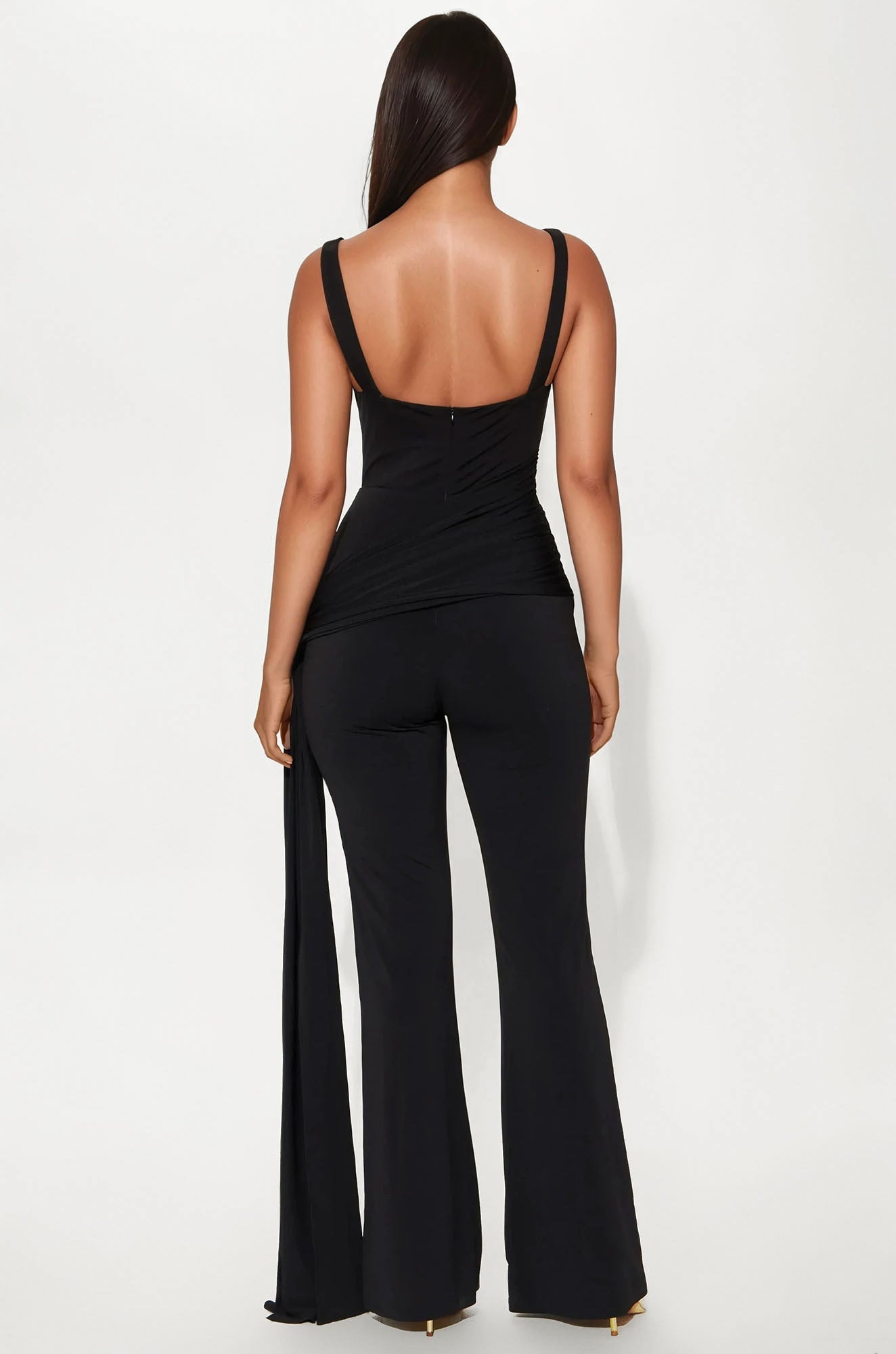 Helena Draped Jumpsuit - Black