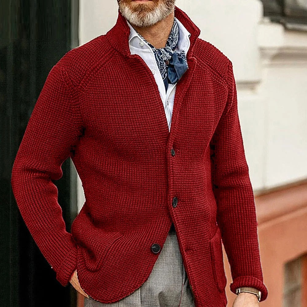 Marc - Gebreid Vest met Knopen voor Heren - Klassiek & Warm