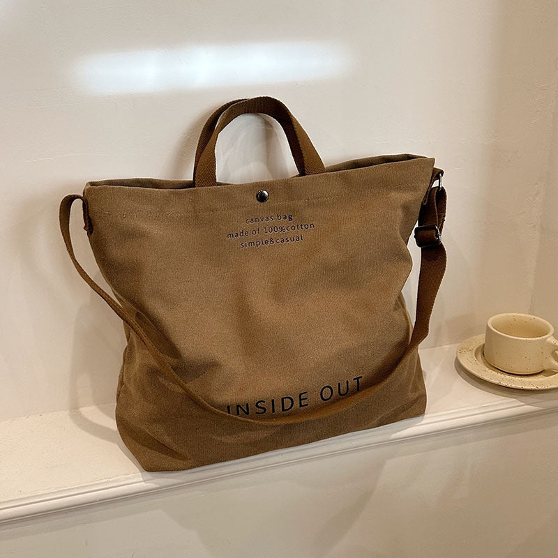Katrien - Vintage Canvas Schouderhandtas