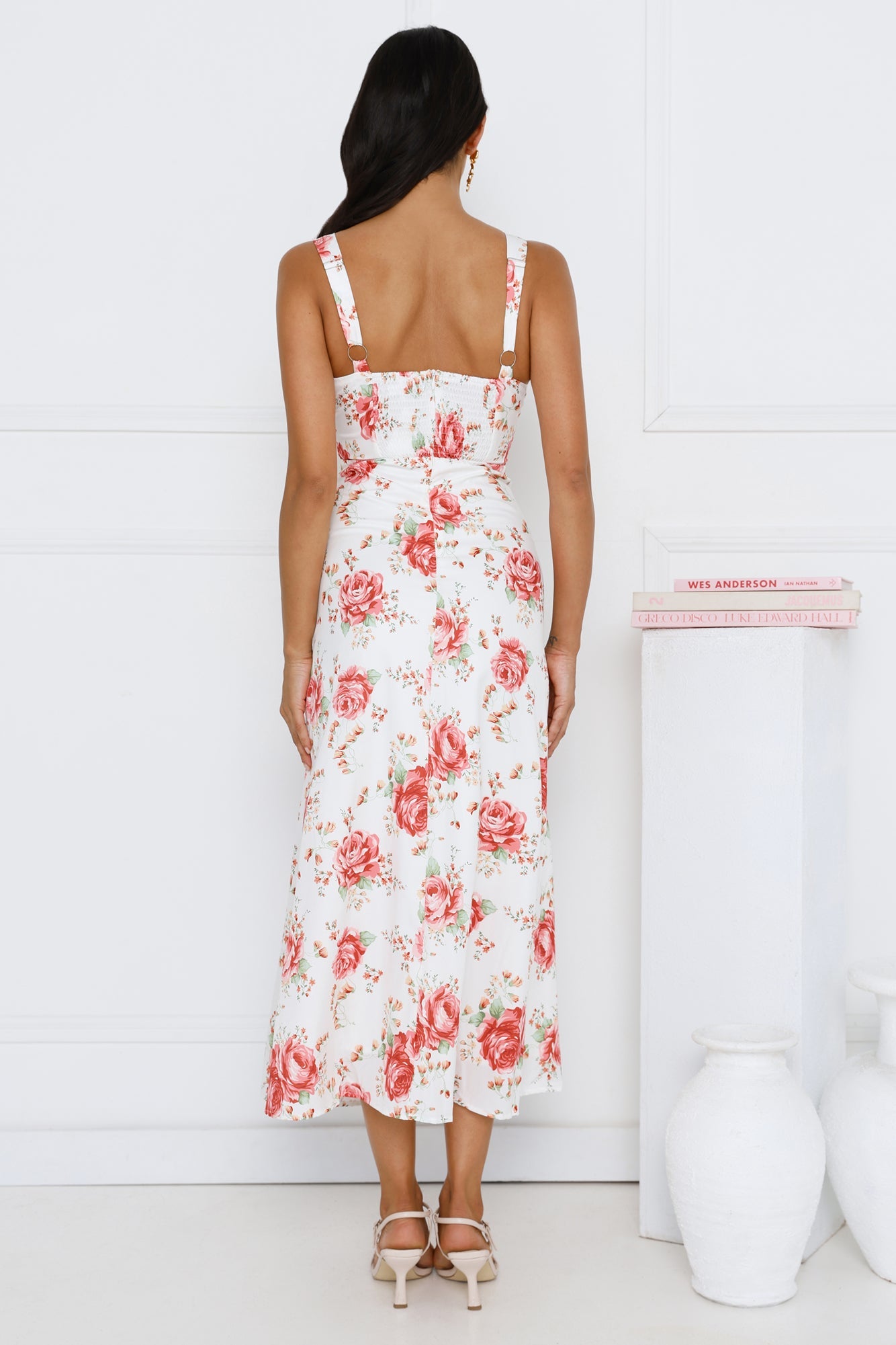Luxe Dreamscape Midi Dress Pink