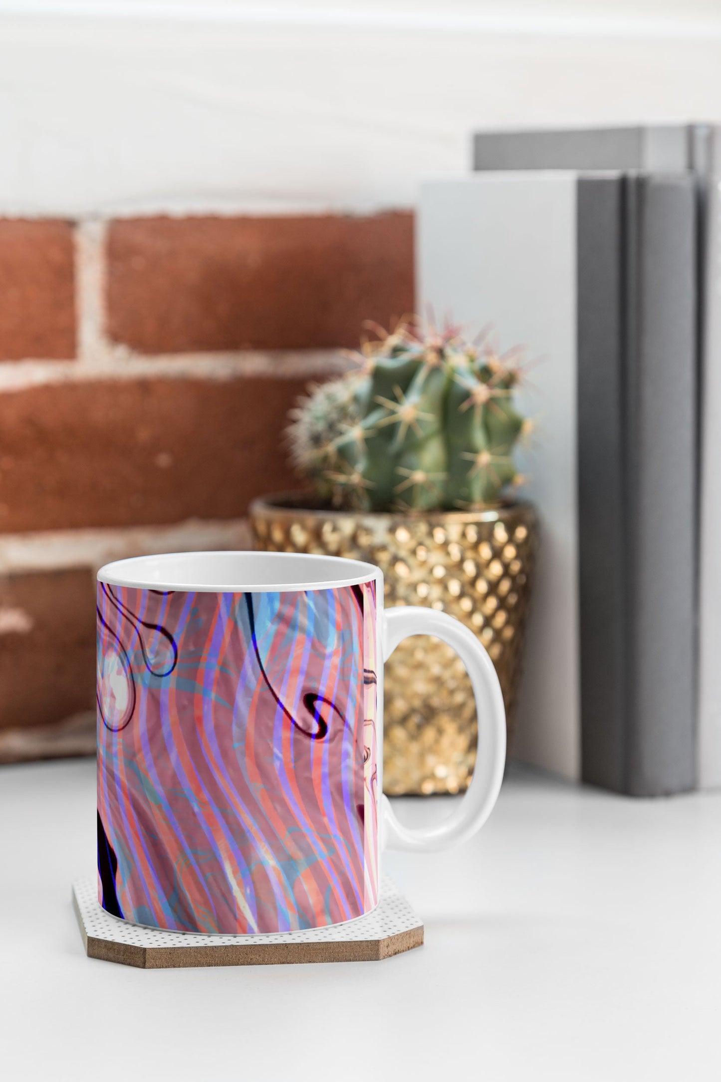 83 Oranges Focus Abstract Marble Texture Coffee Mug