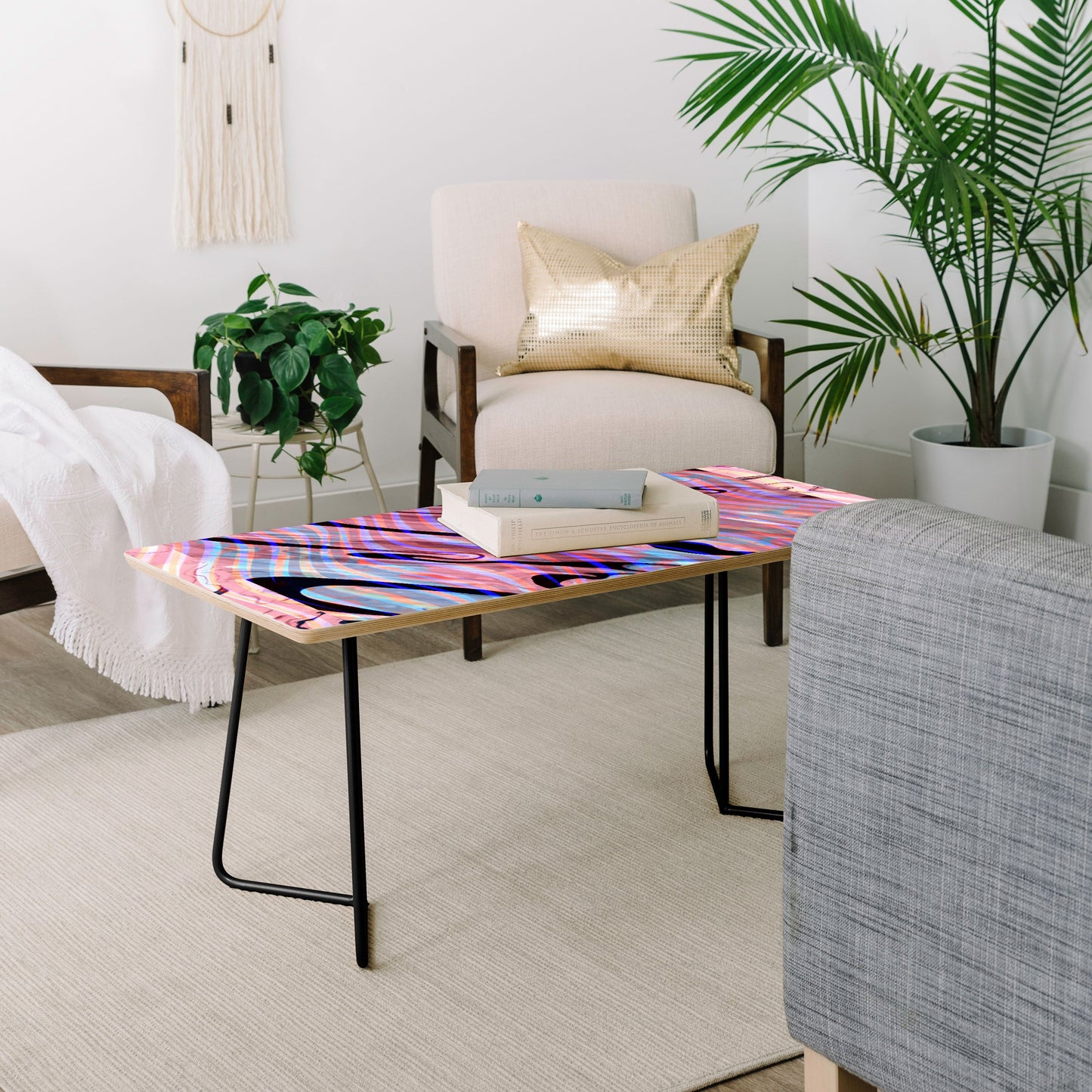 83 Oranges Focus Abstract Marble Texture Coffee Table