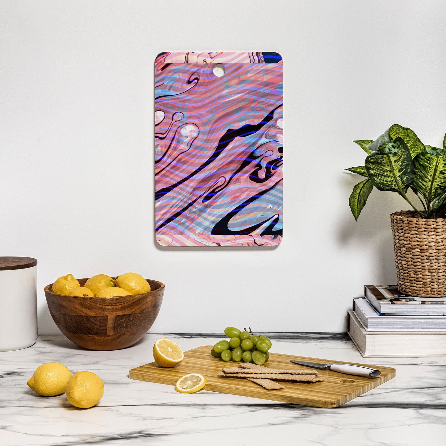 83 Oranges Focus Abstract Marble Texture Cutting Board Rectangle