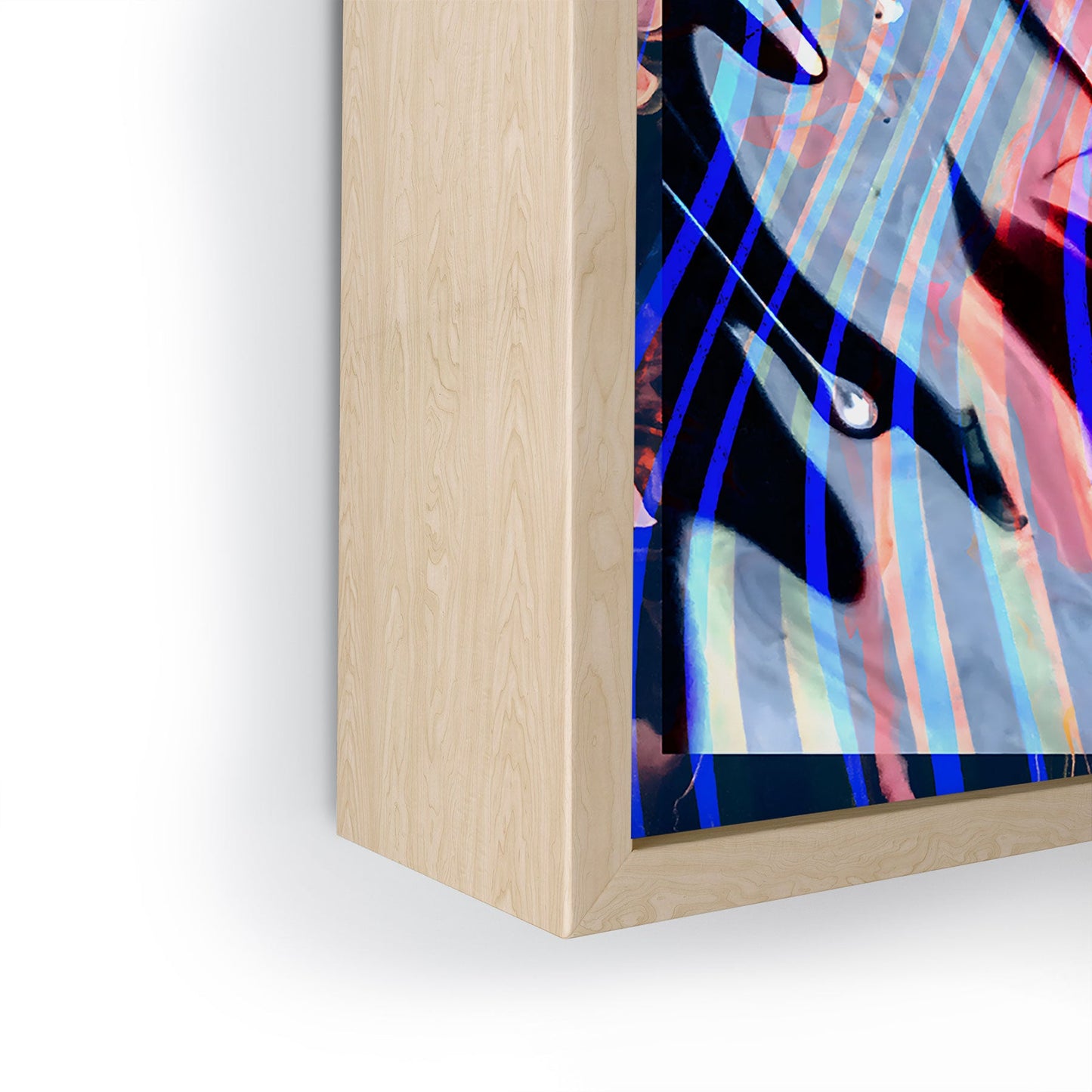 83 Oranges Focus Abstract Marble Texture Framed Mini Art Print