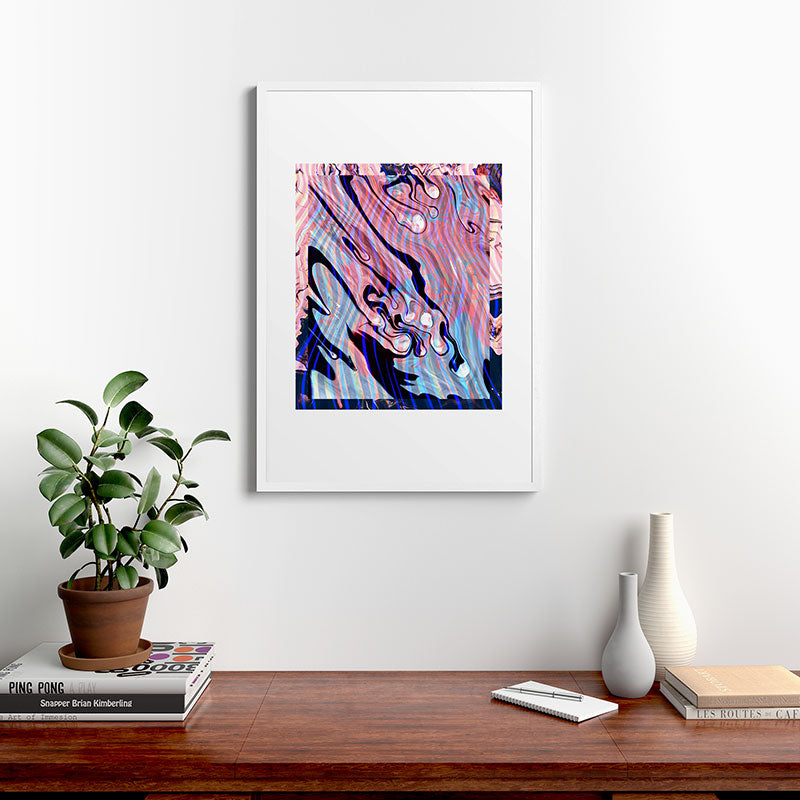 83 Oranges Focus Abstract Marble Texture Framed Art Print