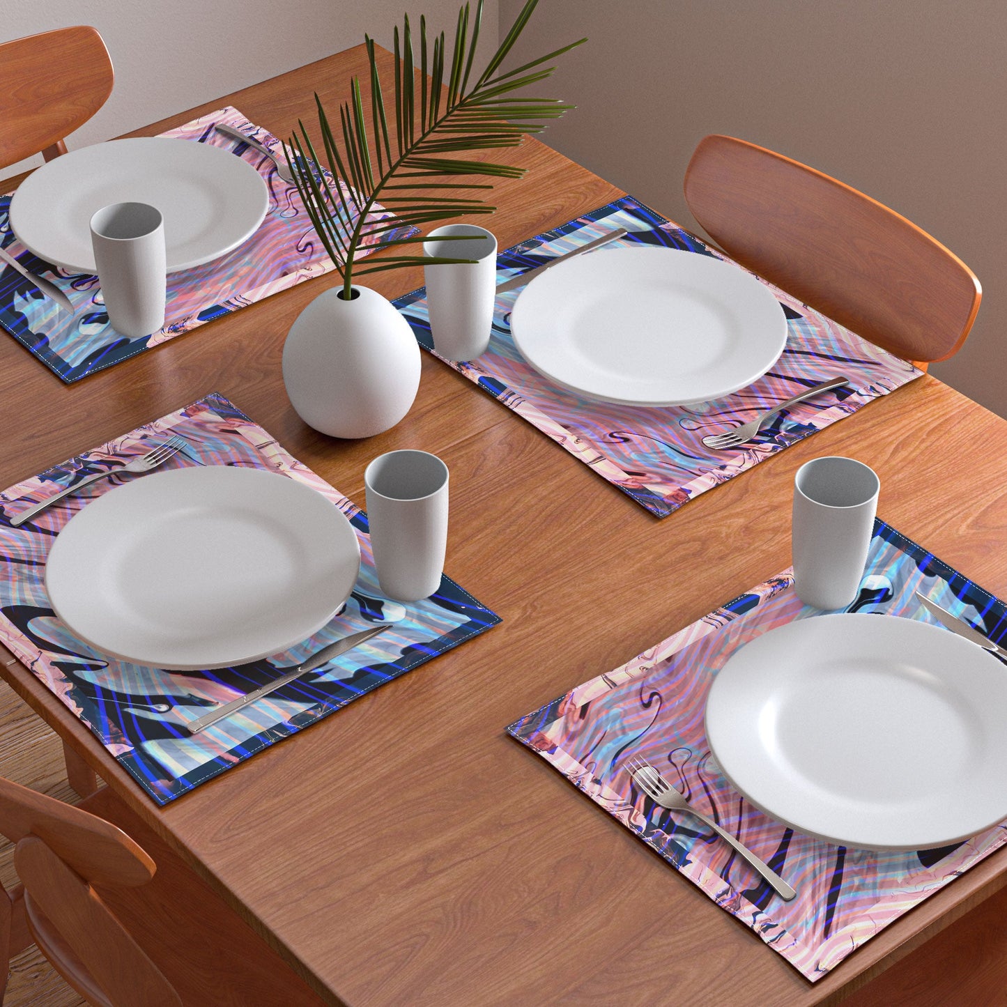 83 Oranges Focus Abstract Marble Texture Placemat