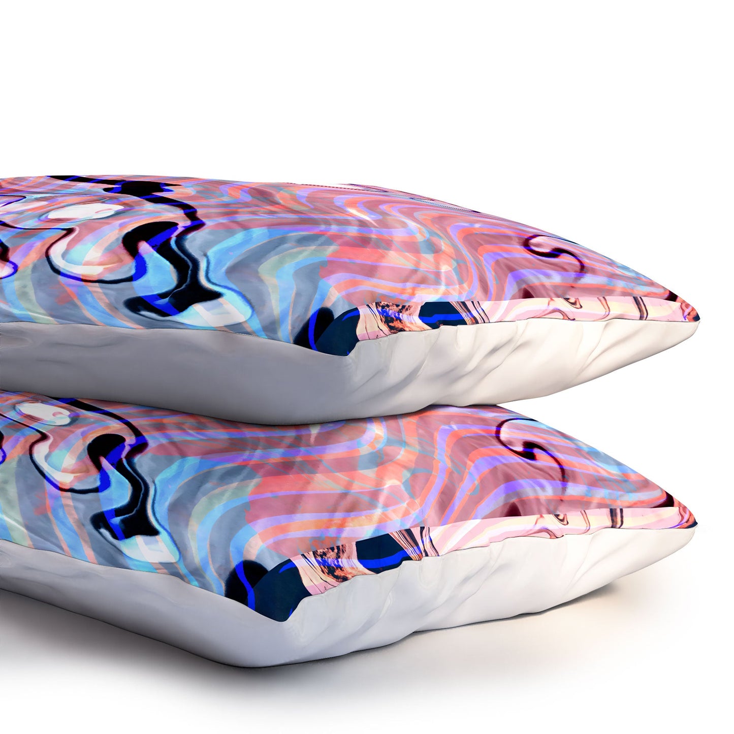 83 Oranges Focus Abstract Marble Texture Pillow Shams