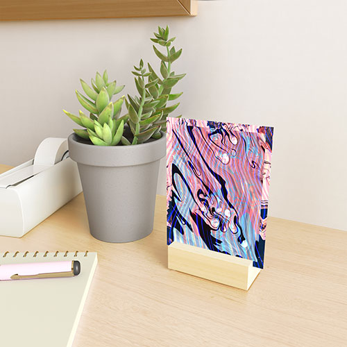 83 Oranges Focus Abstract Marble Texture Mini Art Print