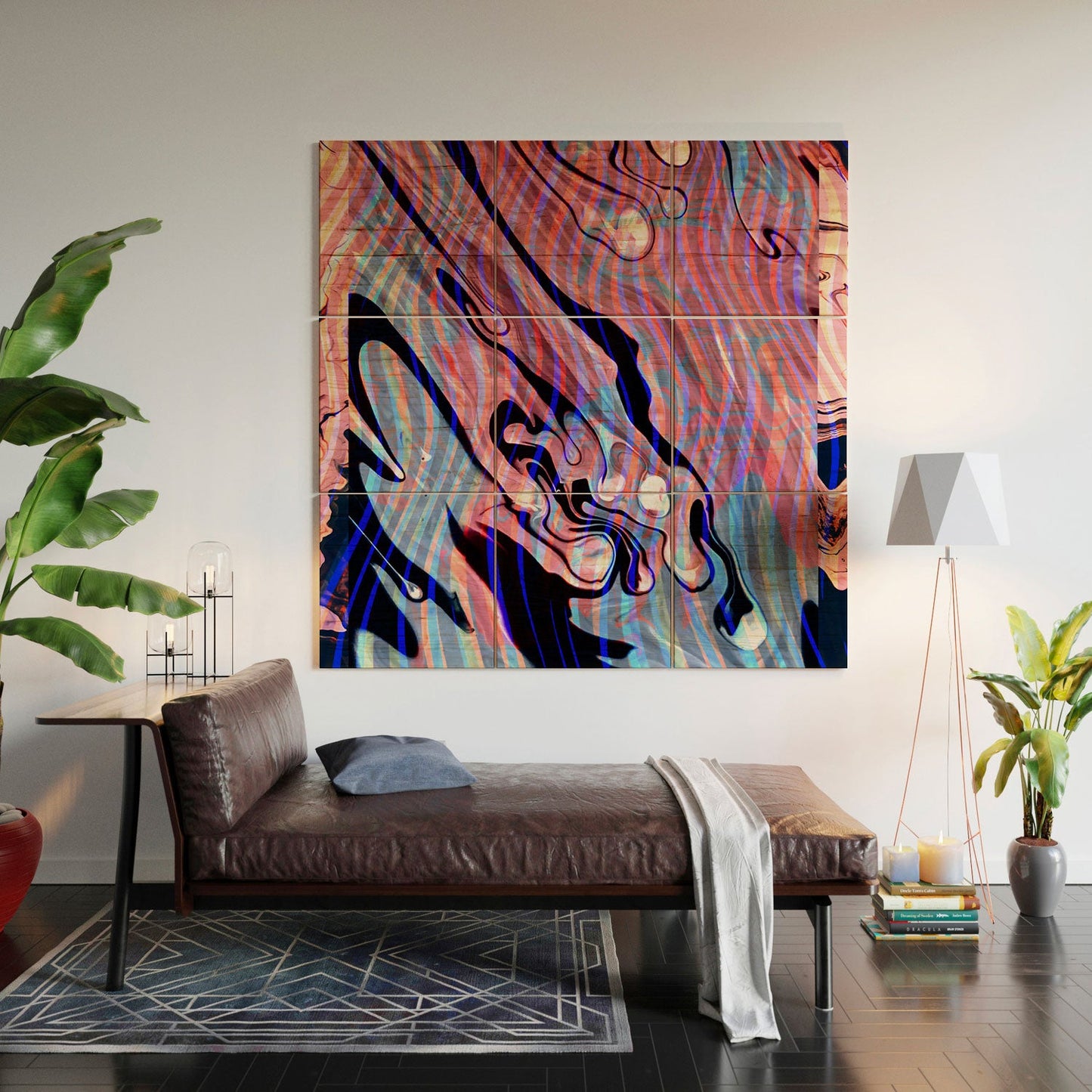 83 Oranges Focus Abstract Marble Texture Wood Wall Mural