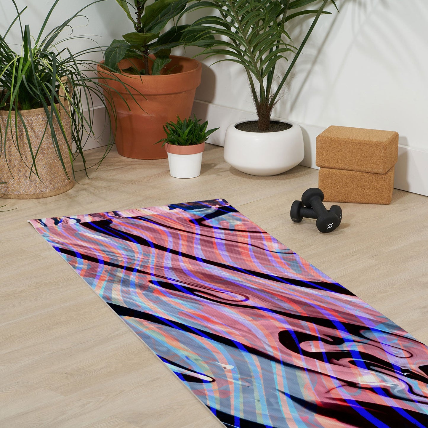 83 Oranges Focus Abstract Marble Texture Yoga Mat