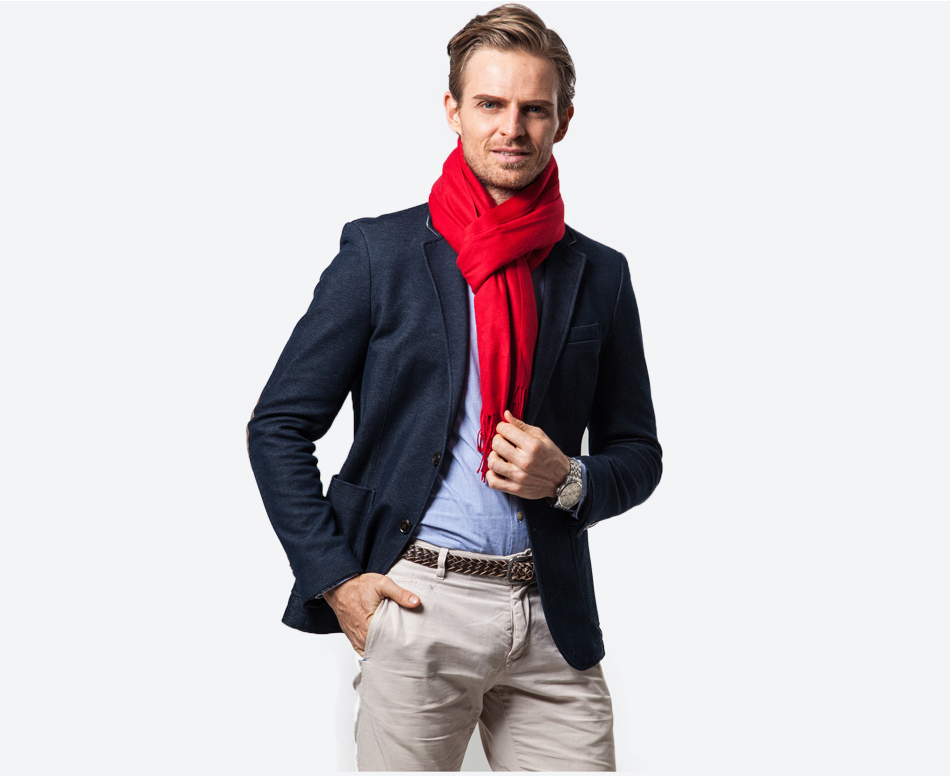 Klassieke Rode Kasjmier Sjaal