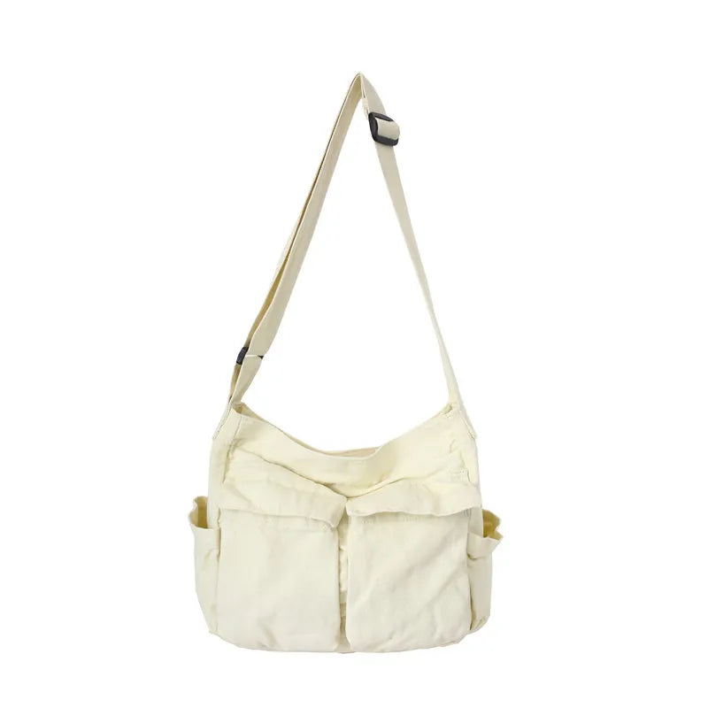 Marceline - Vintage Canvas Grote Schouder Messenger Tas