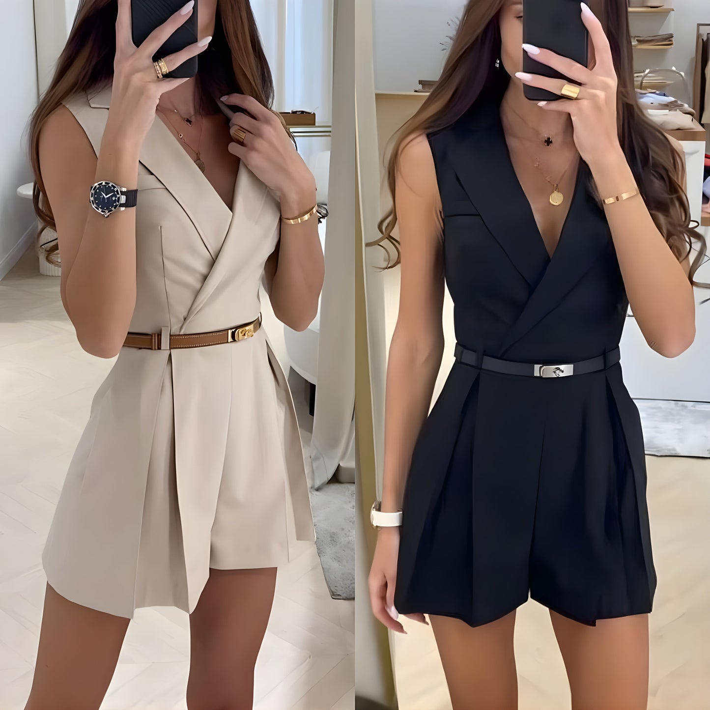 Feline - Stijlvolle Mouwloze Jumpsuit