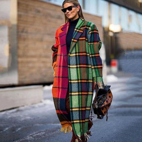 Arnulpha - Elegante Geruite Jas voor Vrouwen