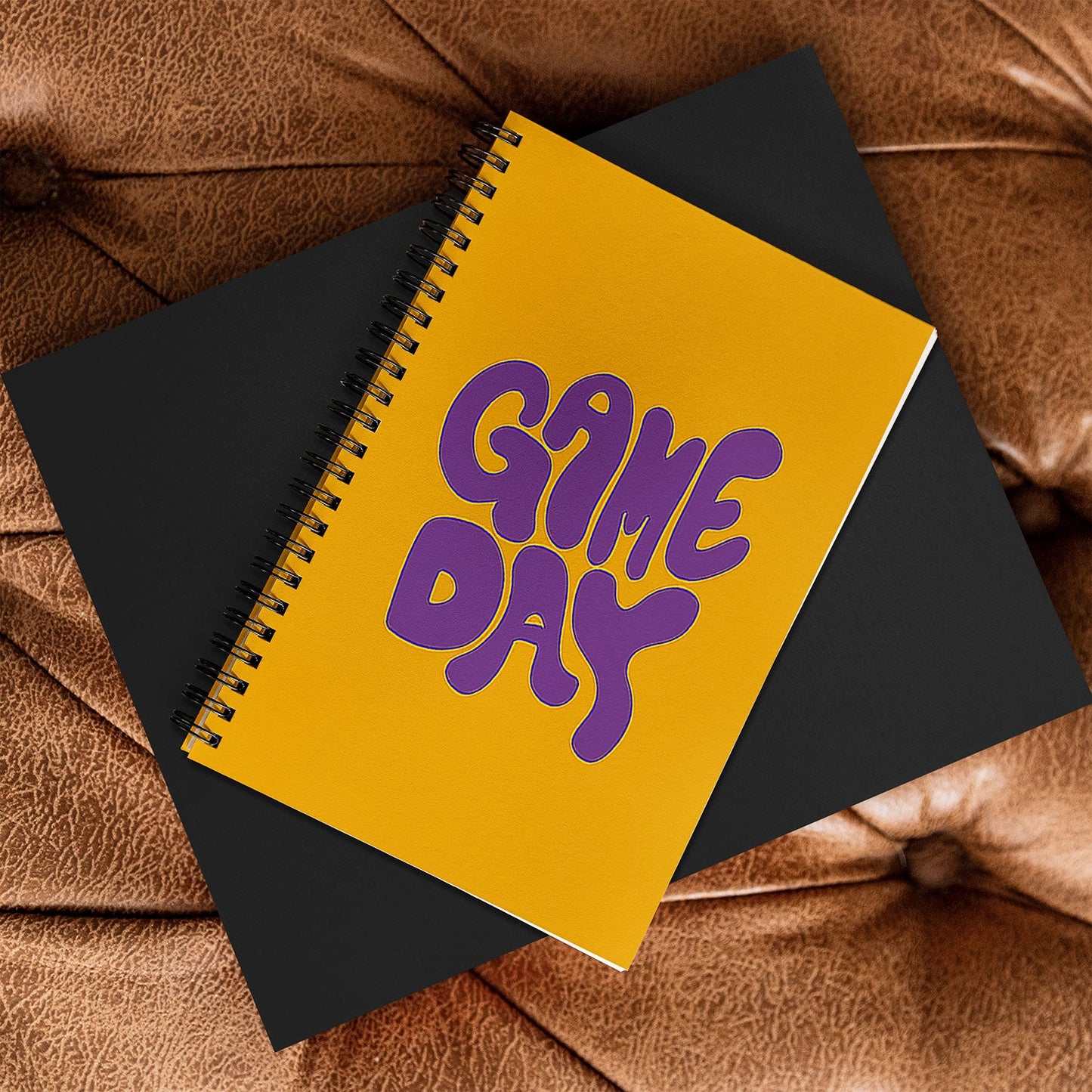DENY Designs Gameday Yellow and Purple 1 Spiral Notebook