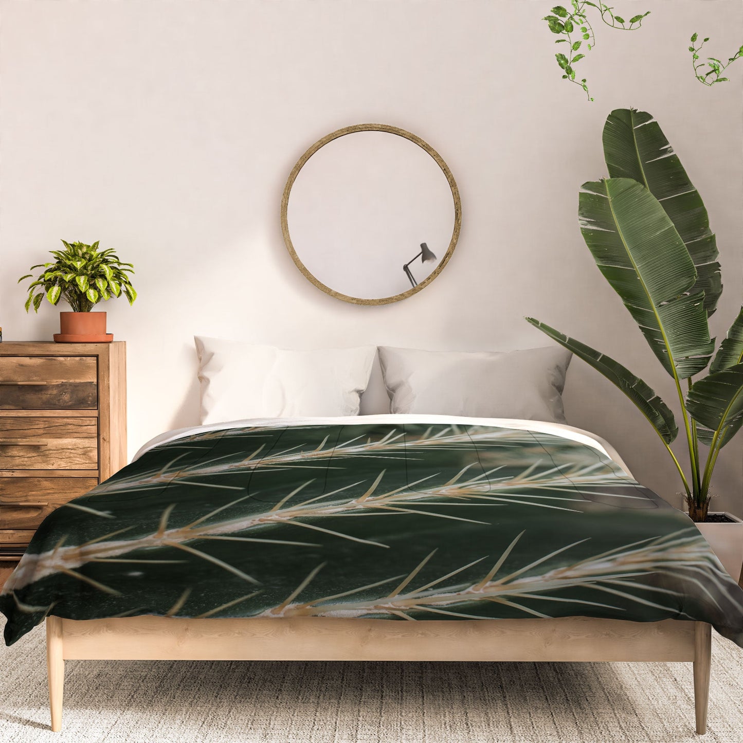 Hello Twiggs Green Cactus Comforter