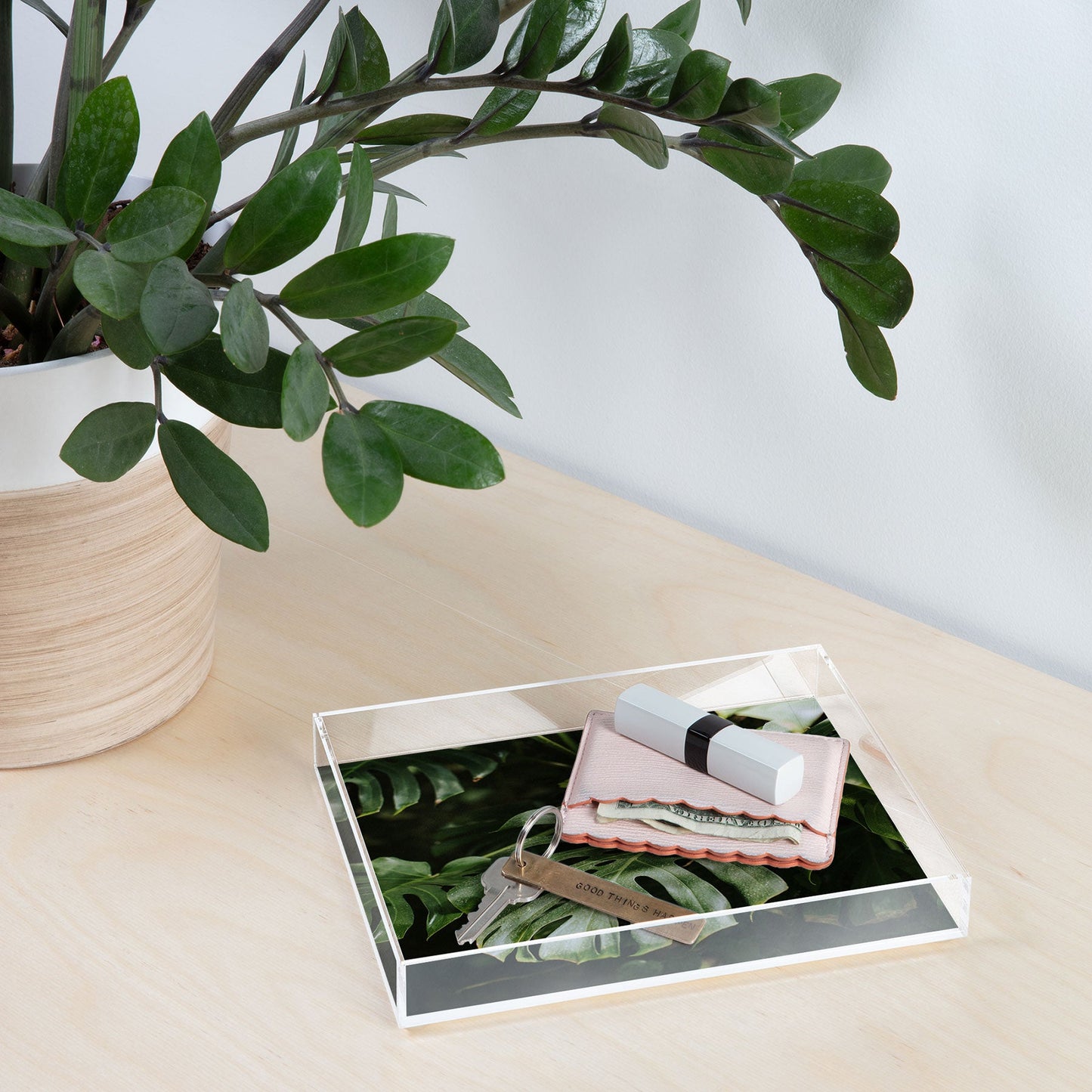 Hello Twiggs Monstera Leaves Acrylic Tray