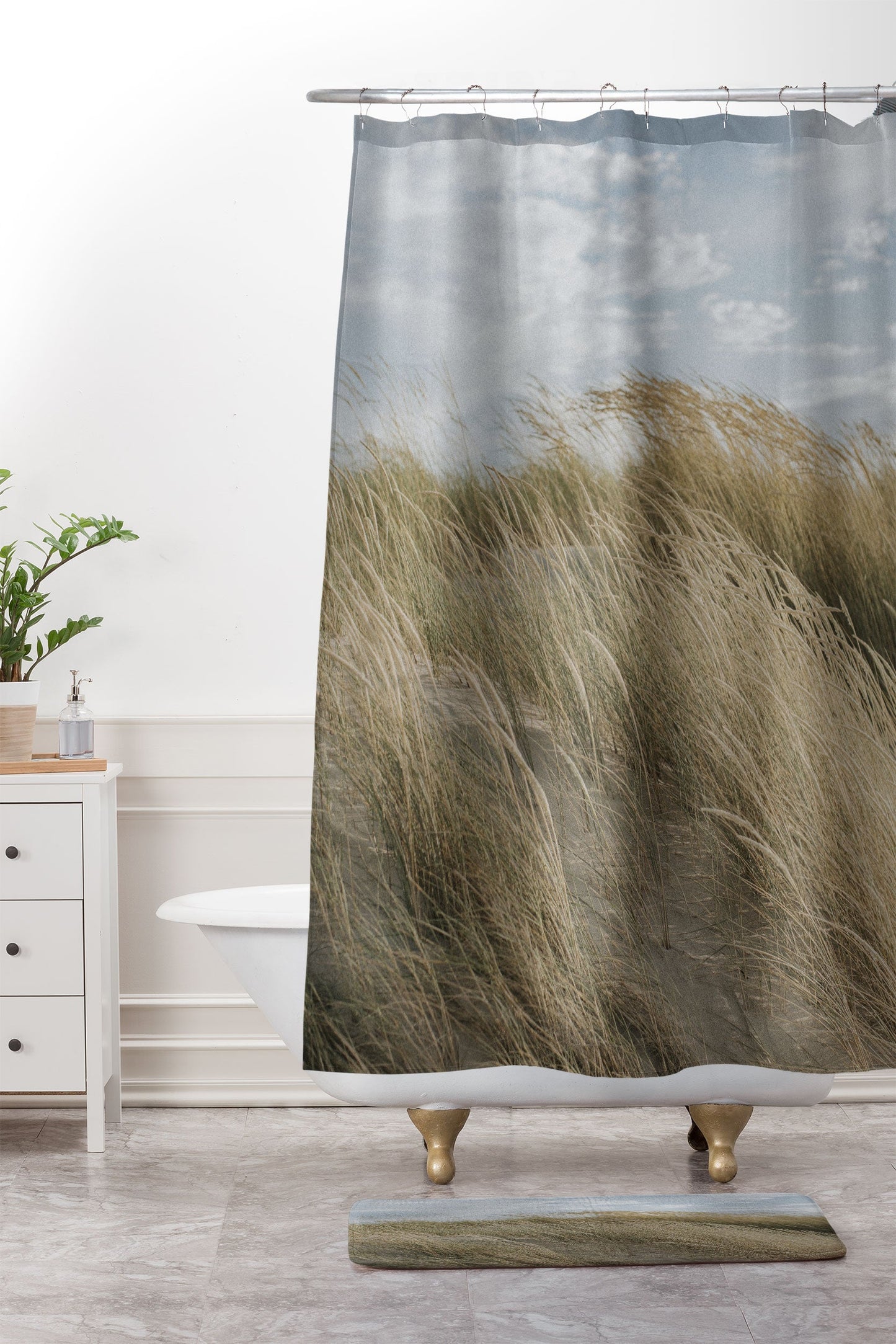 Hello Twiggs Summer Dunes Shower Curtain And Mat
