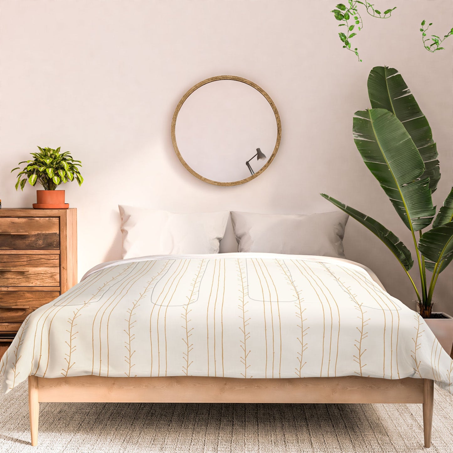 Little Arrow Design Co branch stripes cream Comforter