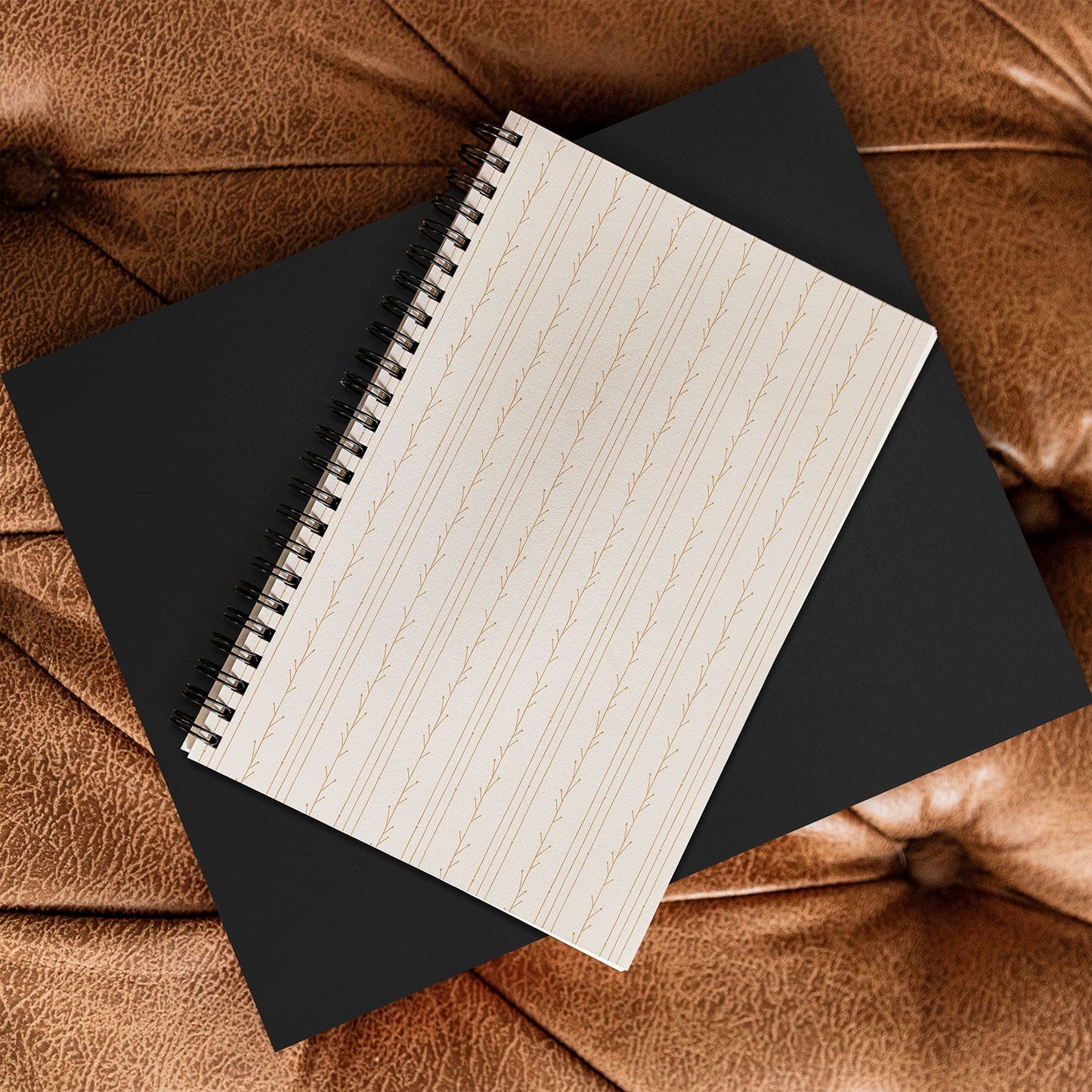 Little Arrow Design Co branch stripes cream Spiral Notebook