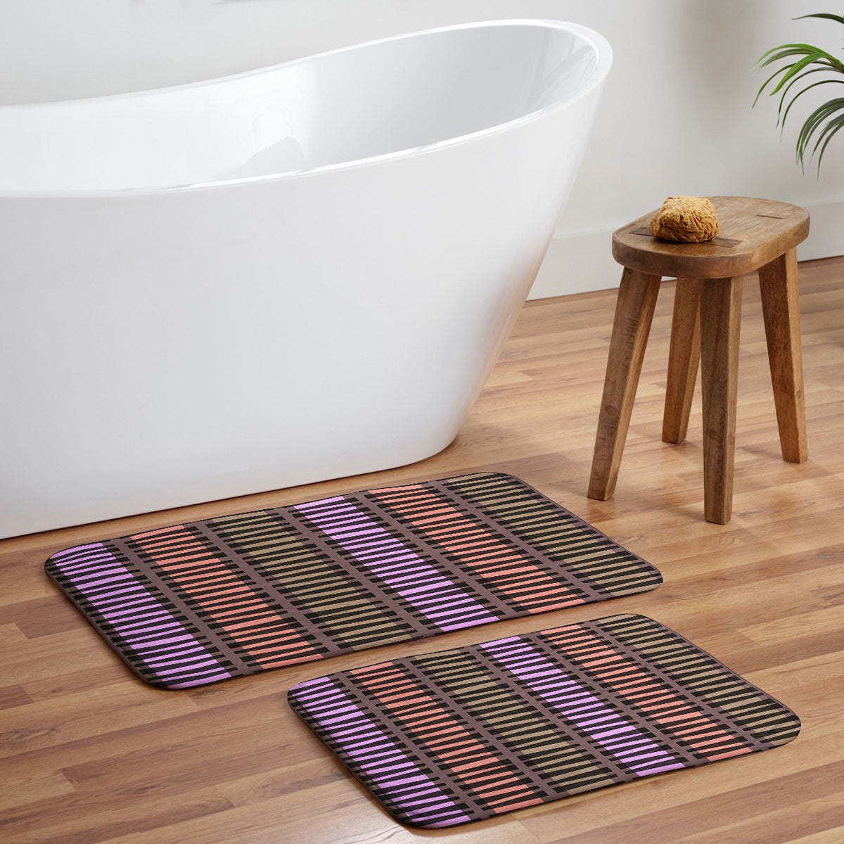 Mirimo Korath Striped Memory Foam Bath Mat