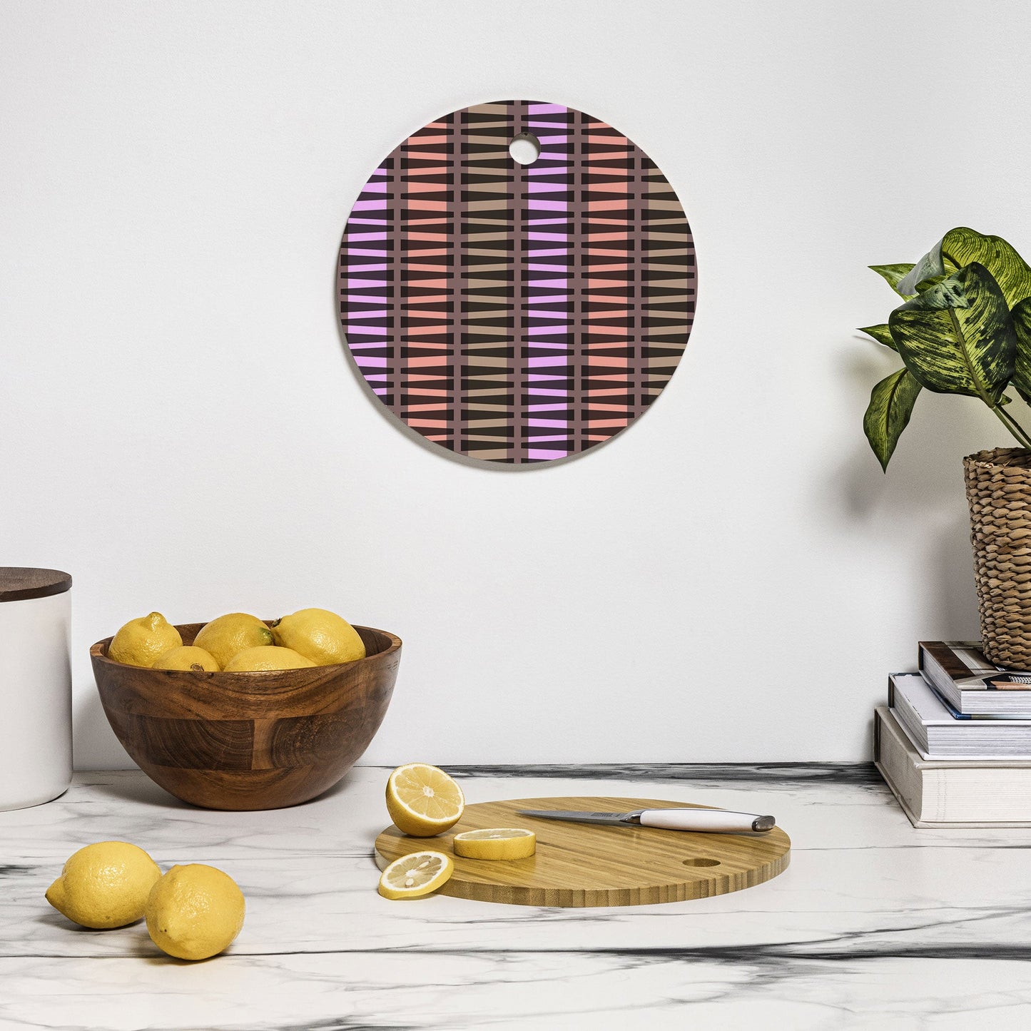 Mirimo Korath Striped Cutting Board Round