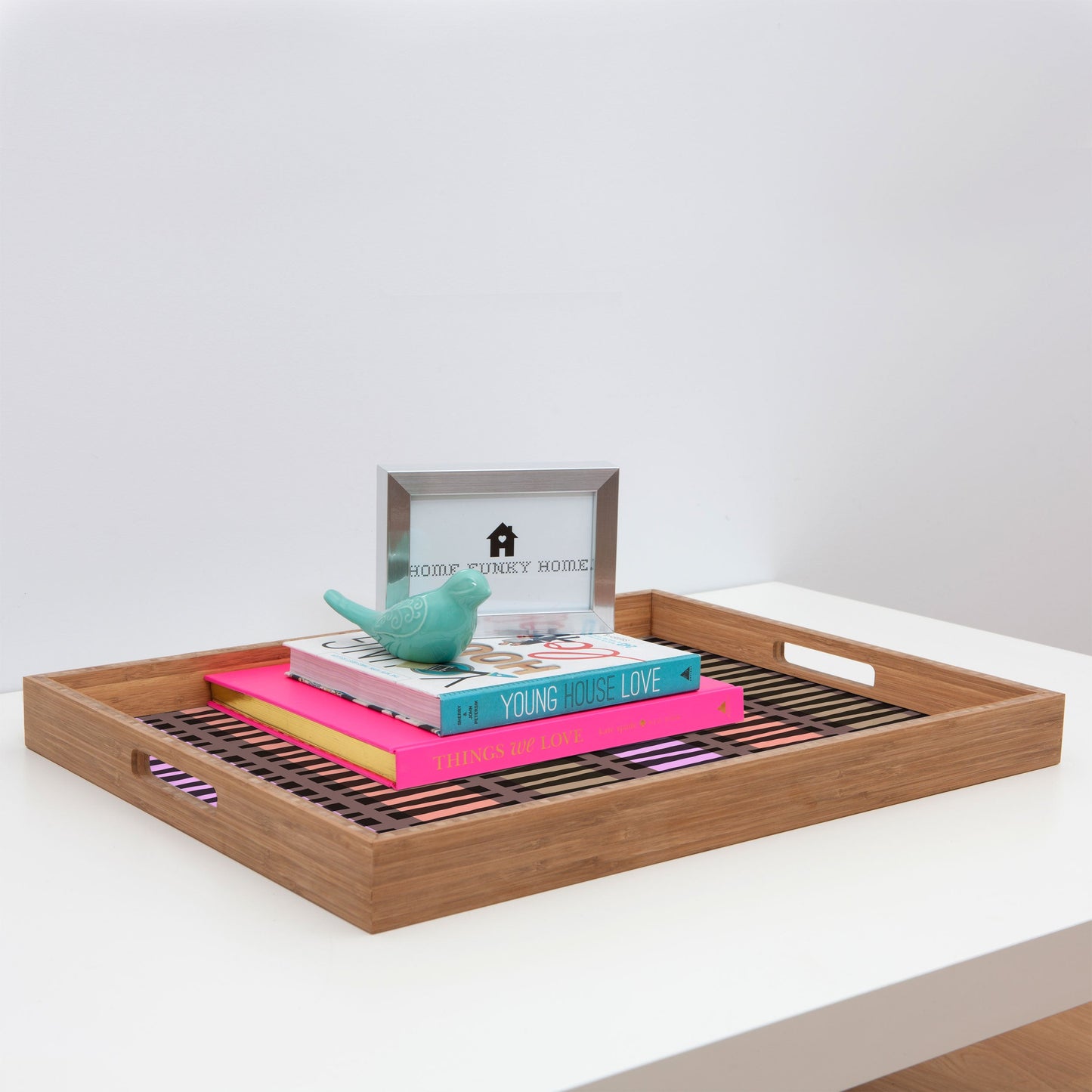 Mirimo Korath Striped Rectangular Tray