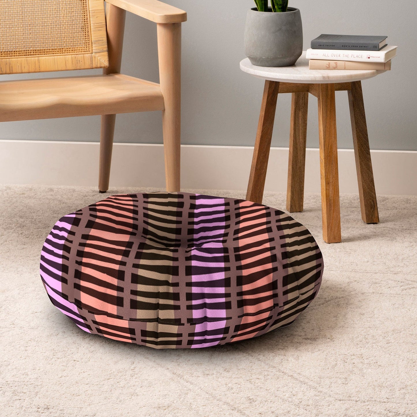 Mirimo Korath Striped Floor Pillow Round