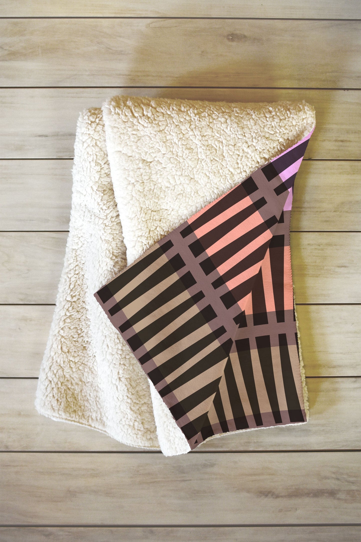Mirimo Korath Striped Fleece Throw Blanket
