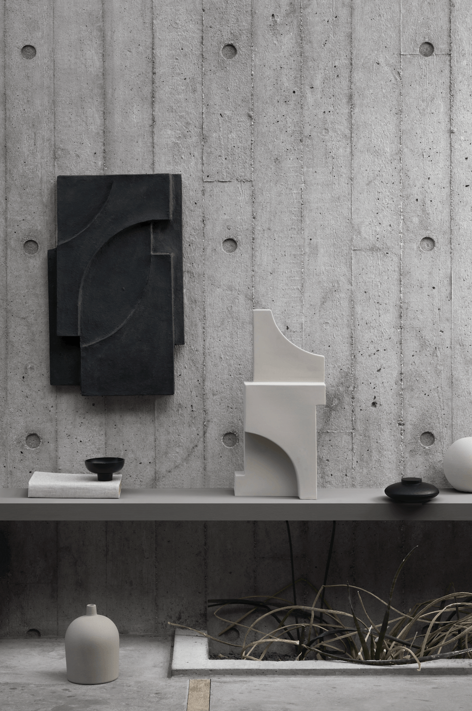 Open Box - Serif Relief - Dark Grey