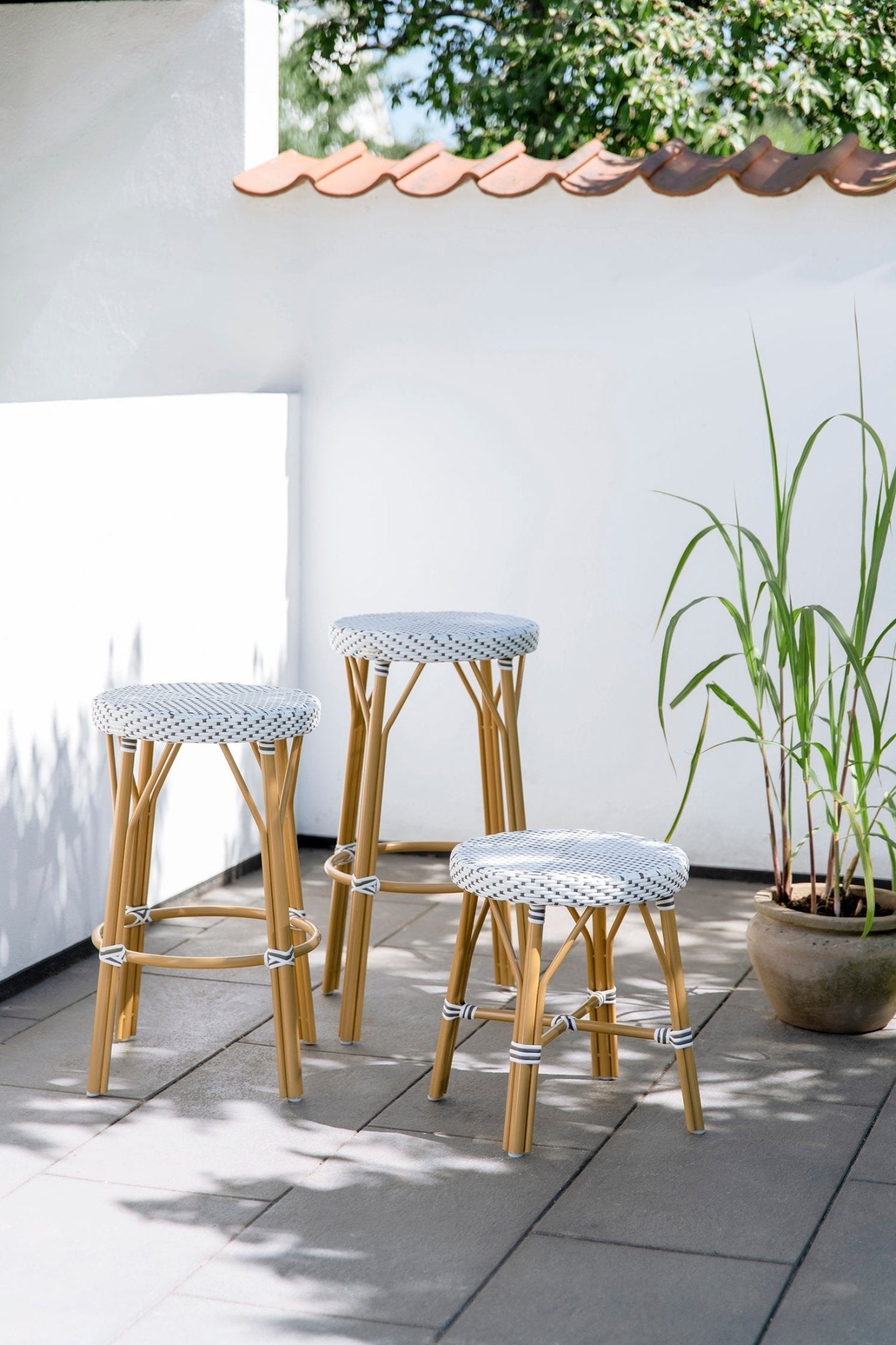 Simone Rattan Outdoor Bar Stool