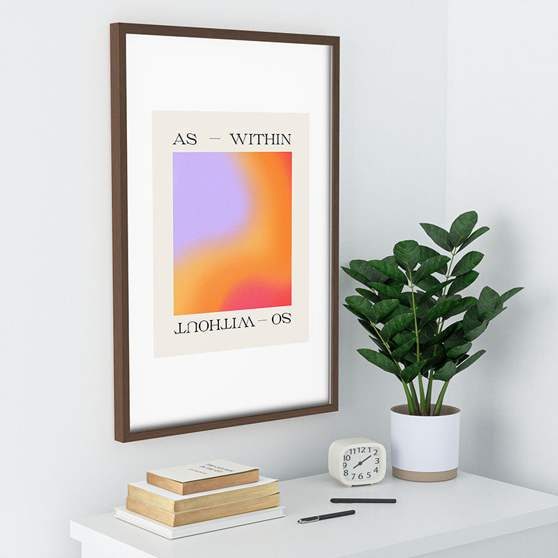 Tiger Spirit As Within So Without Recessed Framing Rectangle