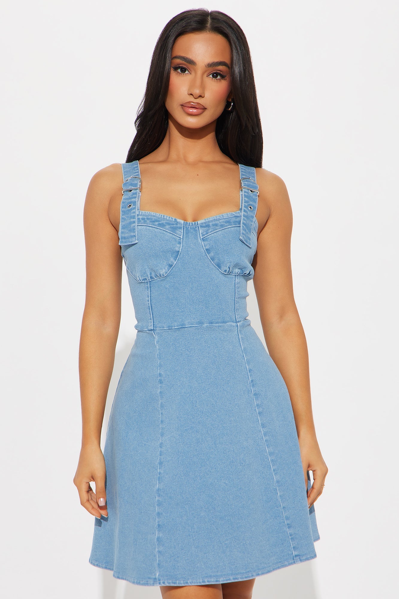 Elena Denim Mini Dress - Light Wash