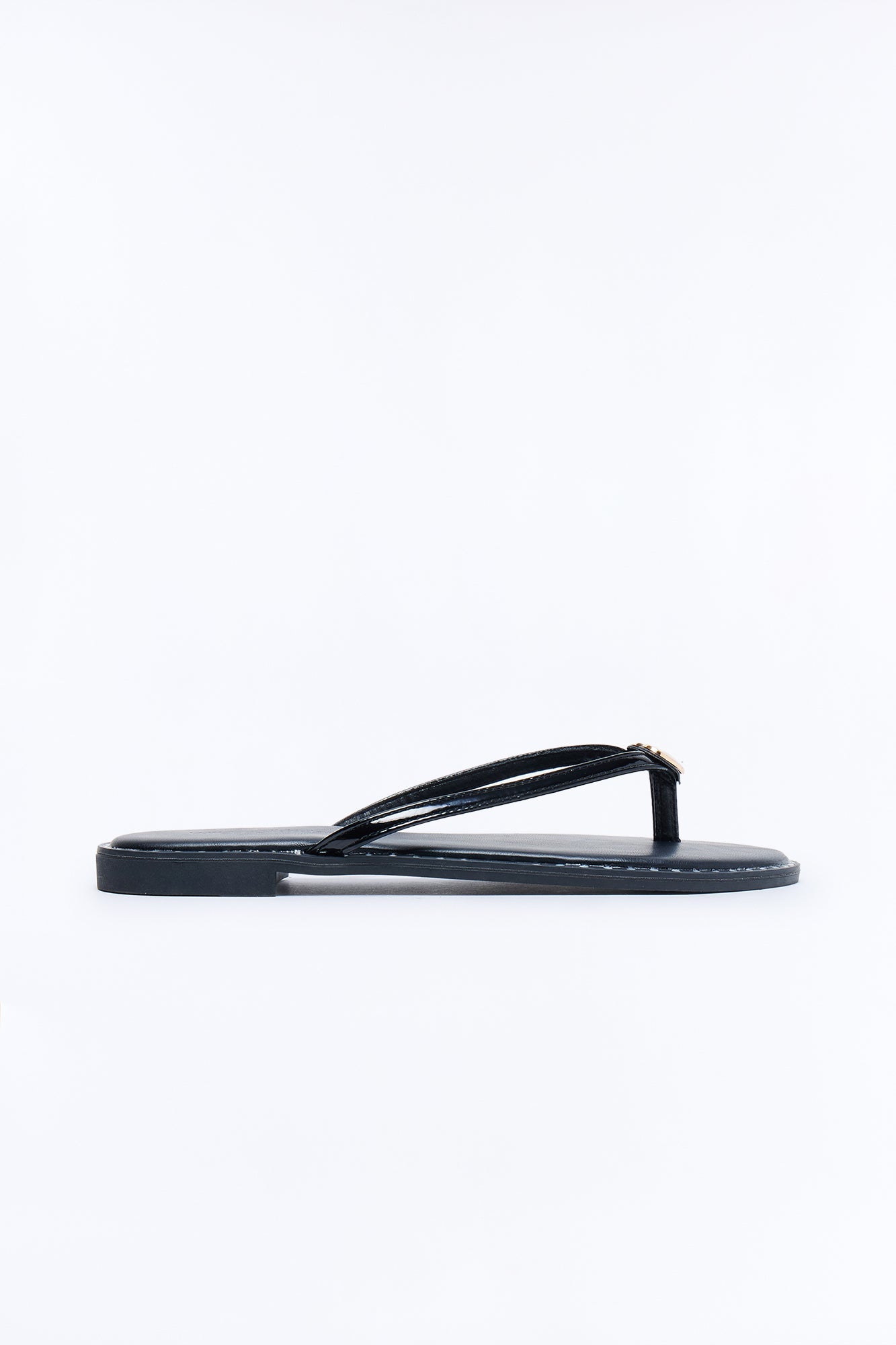 Rici Heart Flip Flops - Black