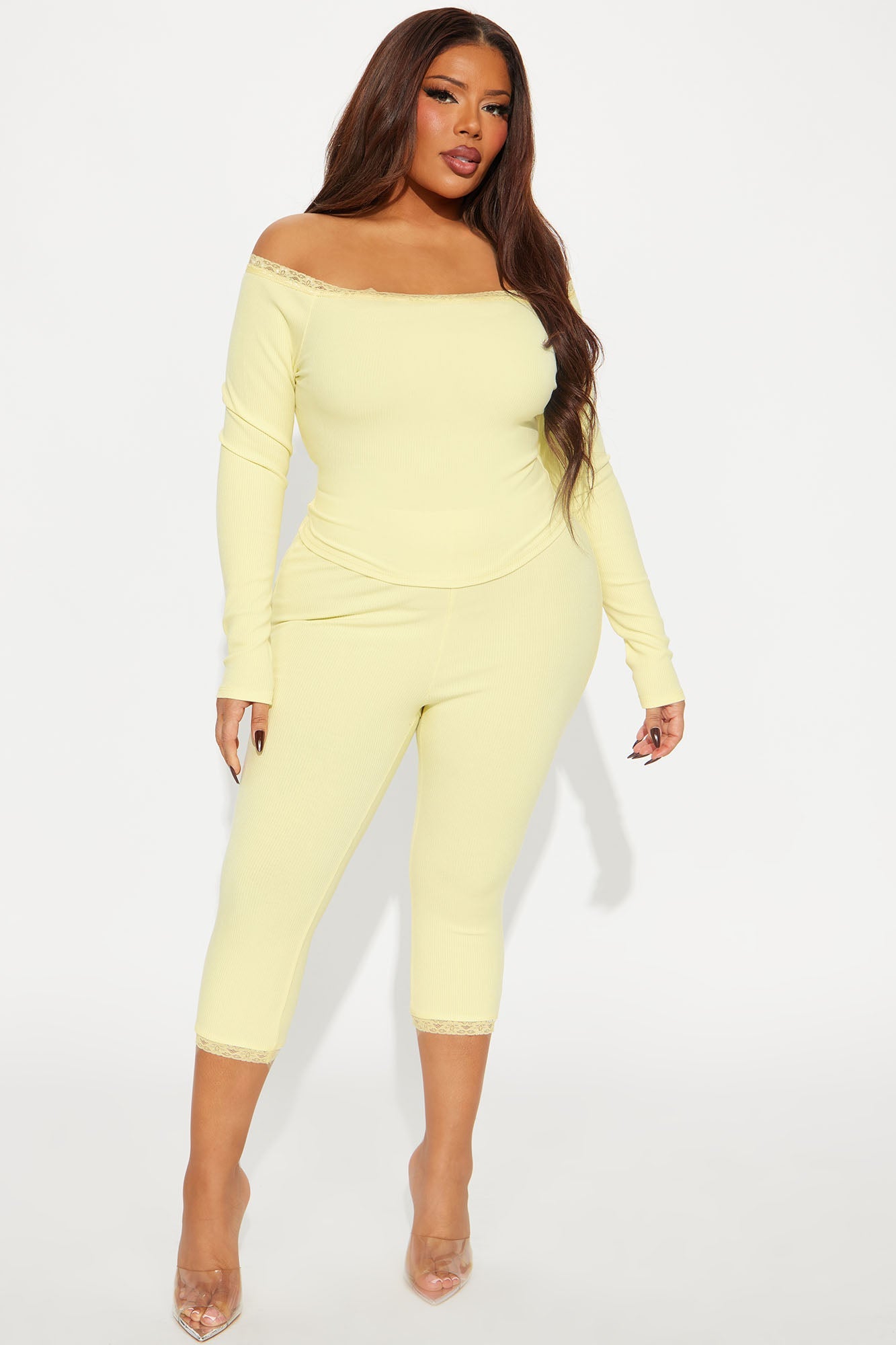 Florence Snatched Capri Leggings - Butter Yellow