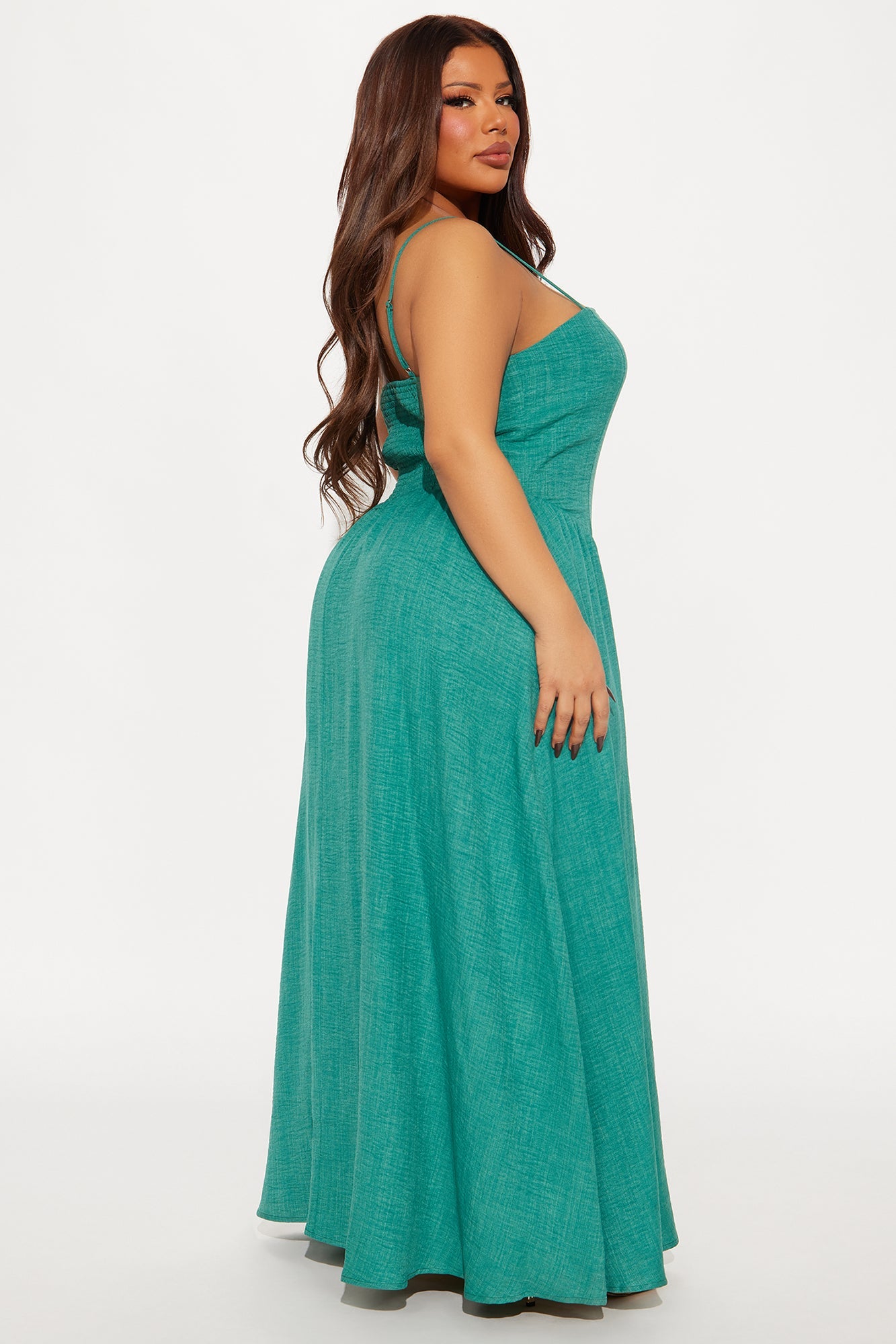 Salina A Line Maxi Dress - Green