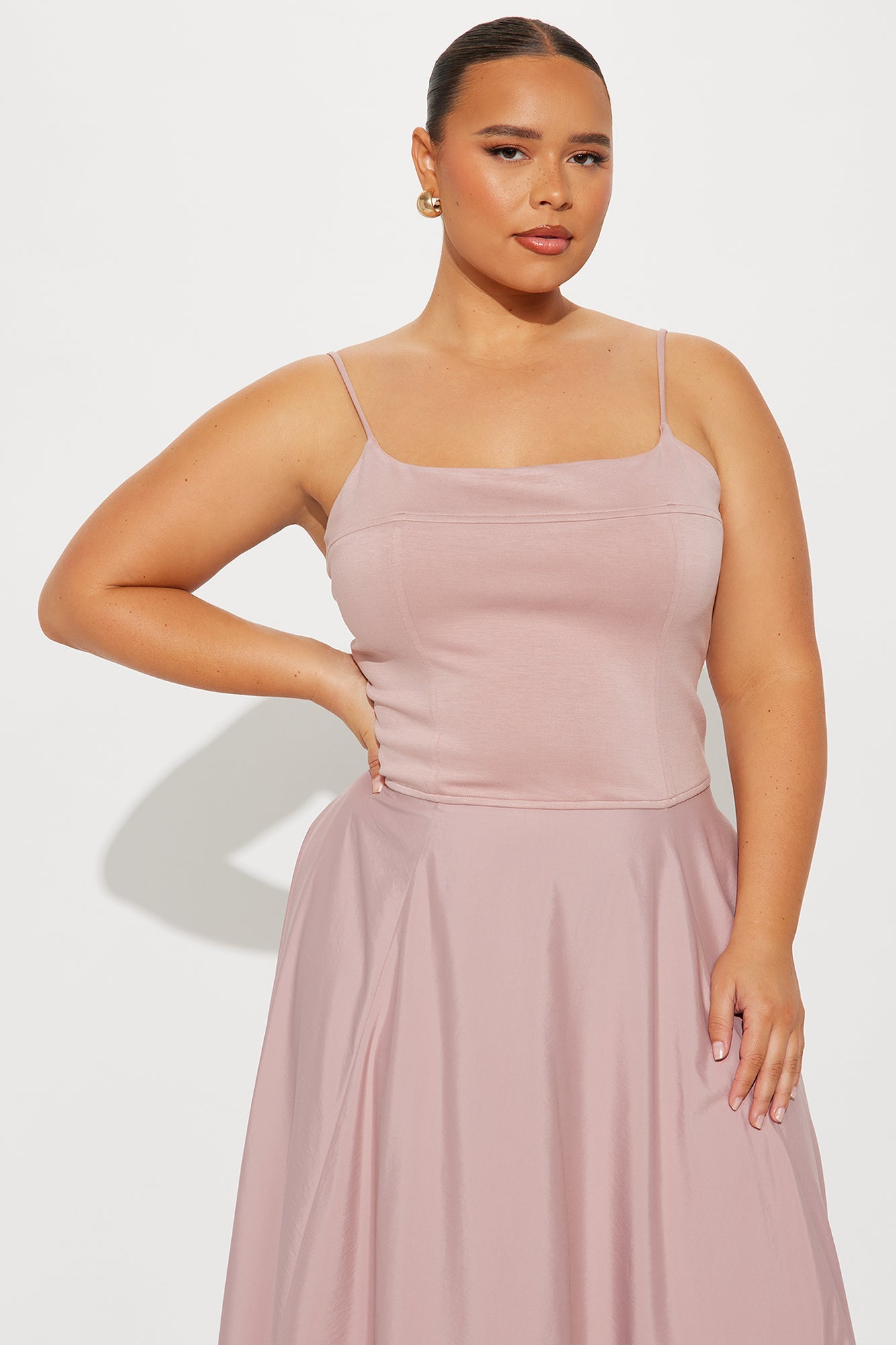 Melinda A Line Maxi Dress - Mauve