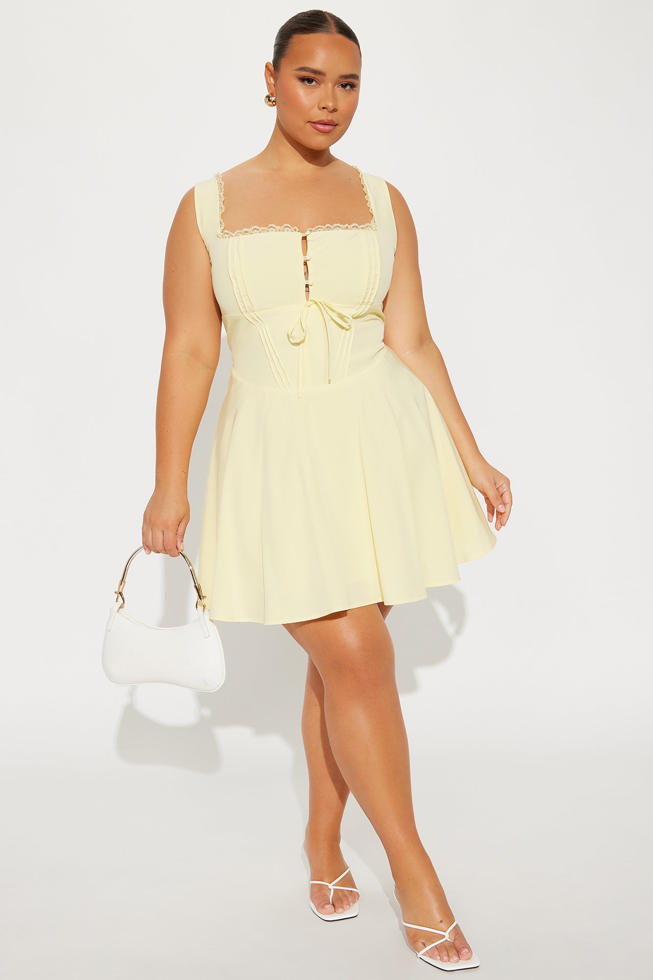 Truly Yours Corset Mini Dress - Butter Yellow