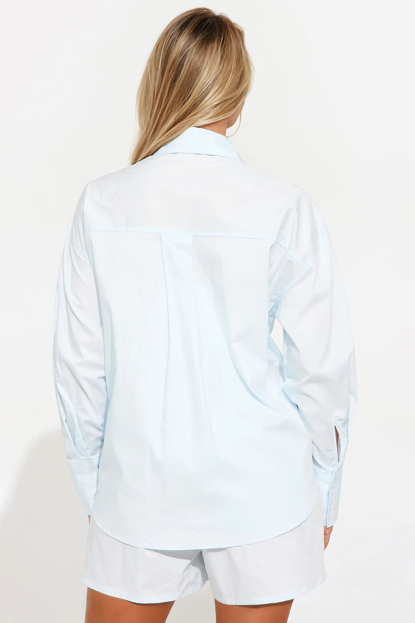 Tennis Snob Poplin Short Set - Light Blue