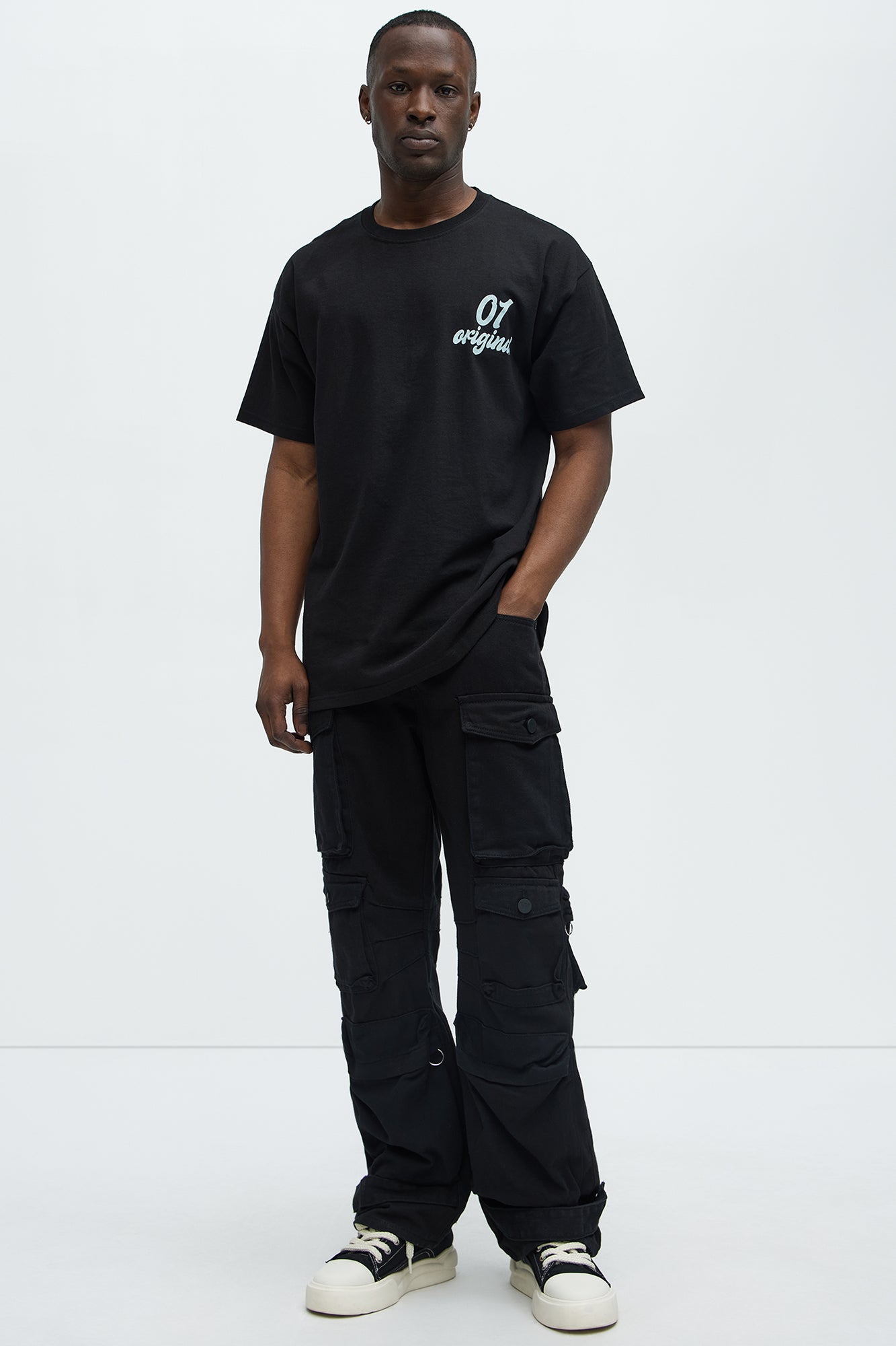 جينز كارجو باجي وي غوتا جو - أسود