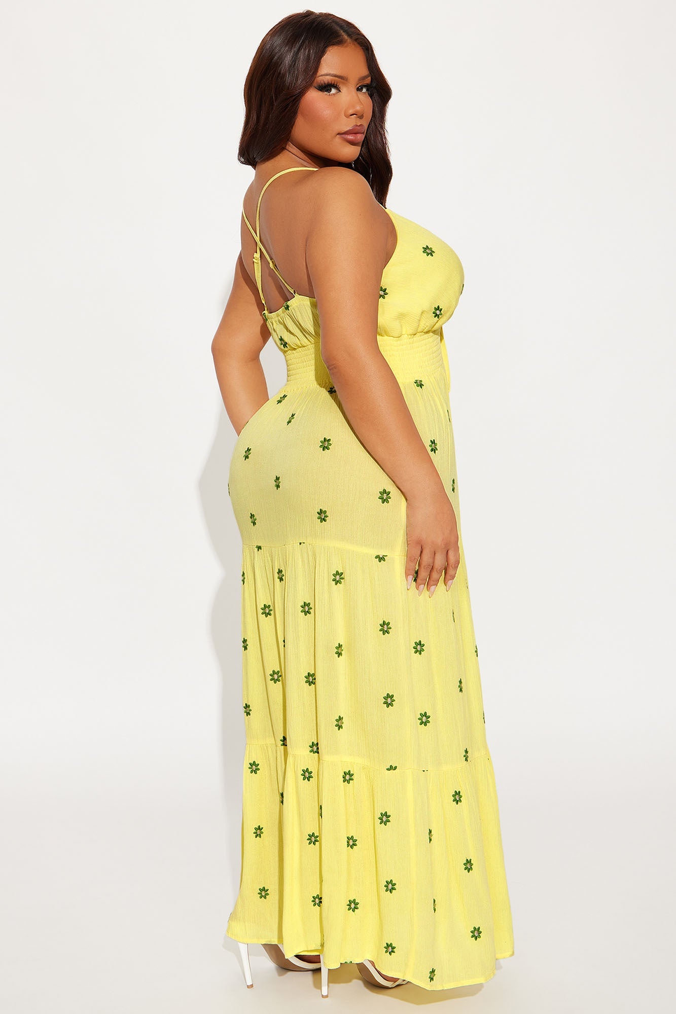 Alana Embroidered Maxi Dress - Butter Yellow