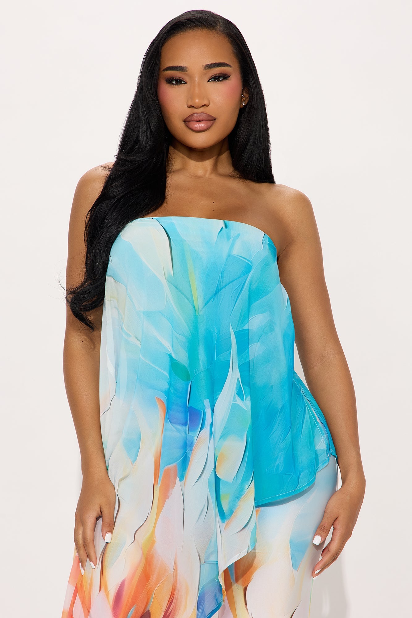 Tiera Floral Wide Leg Jumpsuit - Blue/combo